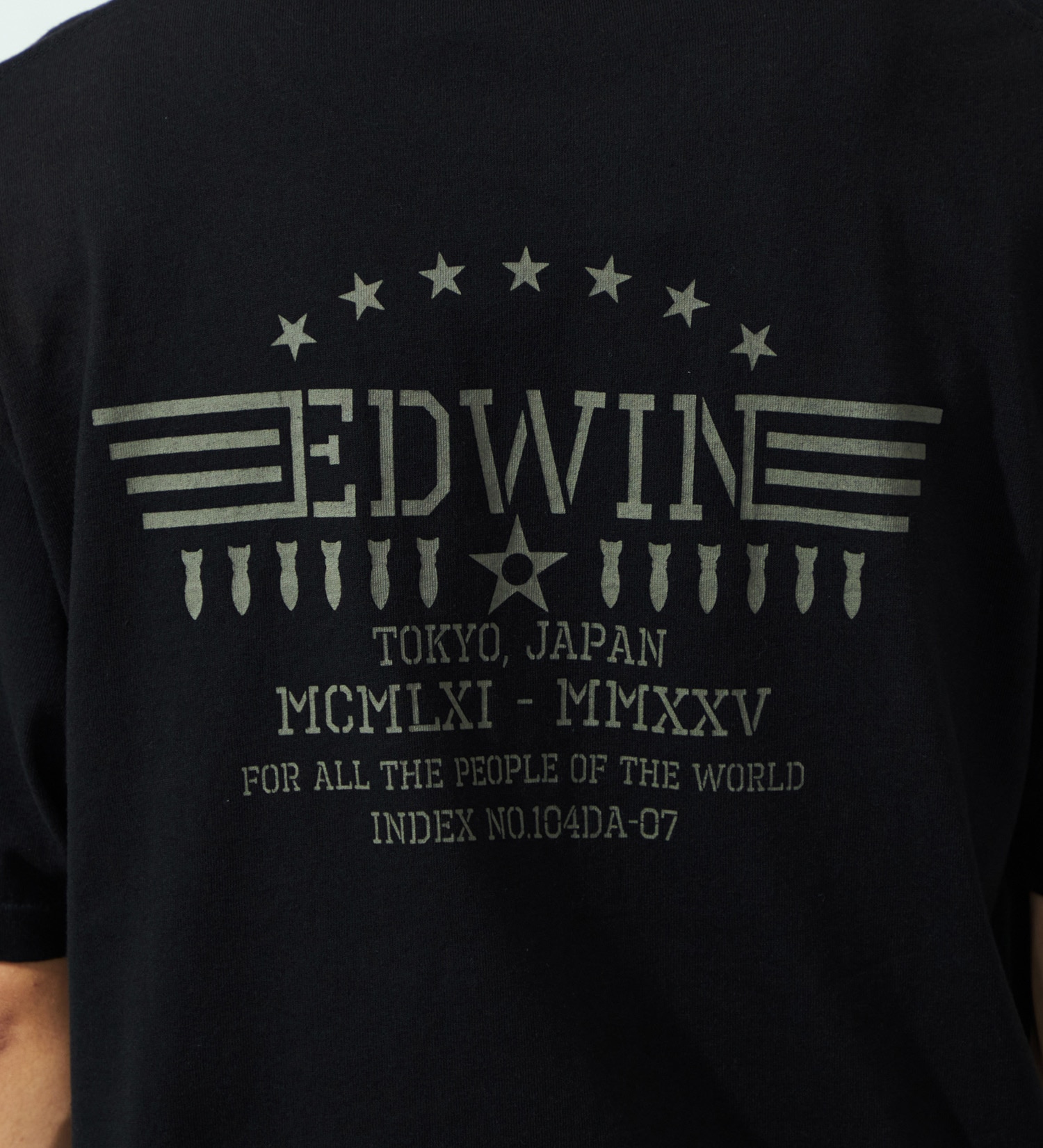 EDWIN(エドウイン)のバックプリントTシャツ【アウトレット店舗・WEB限定】|トップス/Tシャツ/カットソー/メンズ|ブラック