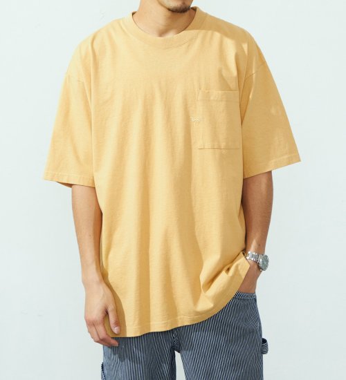 EDWIN(エドウイン)のヘビーウェイトステッチTシャツ【アウトレット店舗・WEB限定】|トップス/Tシャツ/カットソー/メンズ|イエロー