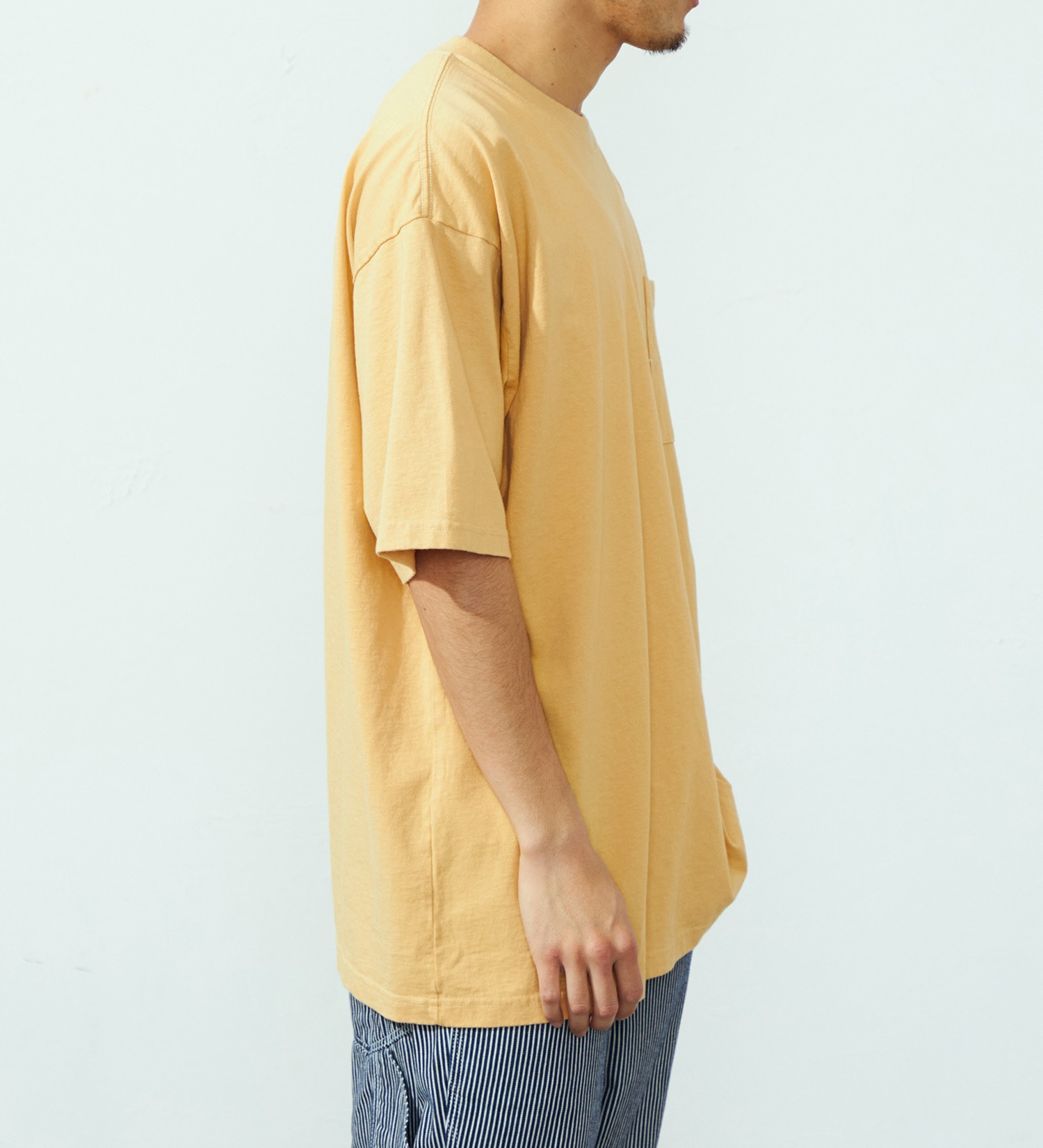 EDWIN(エドウイン)のヘビーウェイトステッチTシャツ【アウトレット店舗・WEB限定】|トップス/Tシャツ/カットソー/メンズ|イエロー