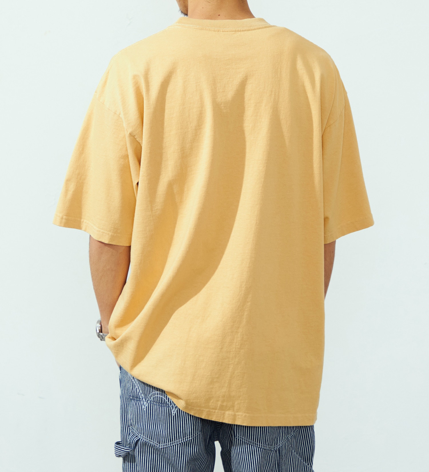 EDWIN(エドウイン)のヘビーウェイトステッチTシャツ【アウトレット店舗・WEB限定】|トップス/Tシャツ/カットソー/メンズ|イエロー