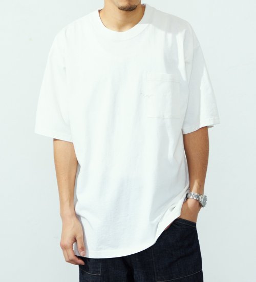 EDWIN(エドウイン)のヘビーウェイトステッチTシャツ【アウトレット店舗・WEB限定】|トップス/Tシャツ/カットソー/メンズ|ホワイト