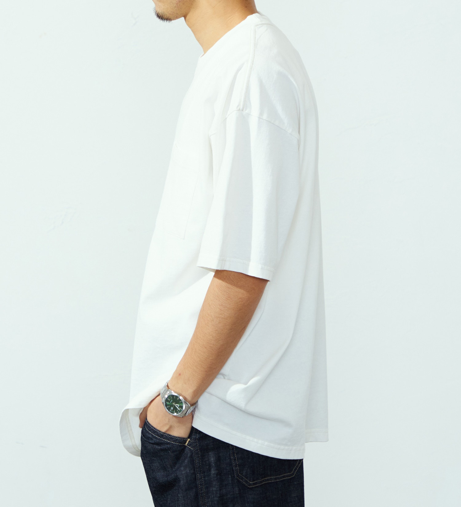 EDWIN(エドウイン)のヘビーウェイトステッチTシャツ【アウトレット店舗・WEB限定】|トップス/Tシャツ/カットソー/メンズ|ホワイト
