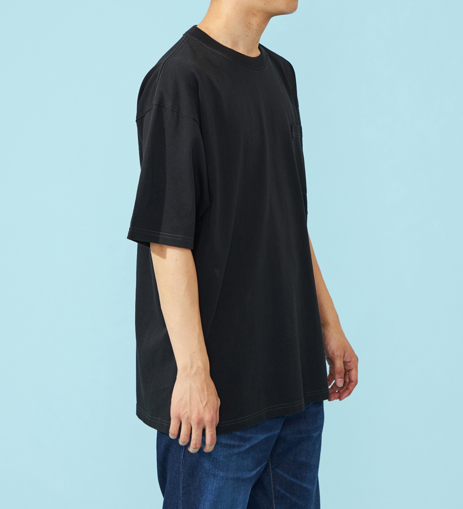 EDWIN(エドウイン)のヘビーウェイトステッチTシャツ【アウトレット店舗・WEB限定】|トップス/Tシャツ/カットソー/メンズ|ブラック