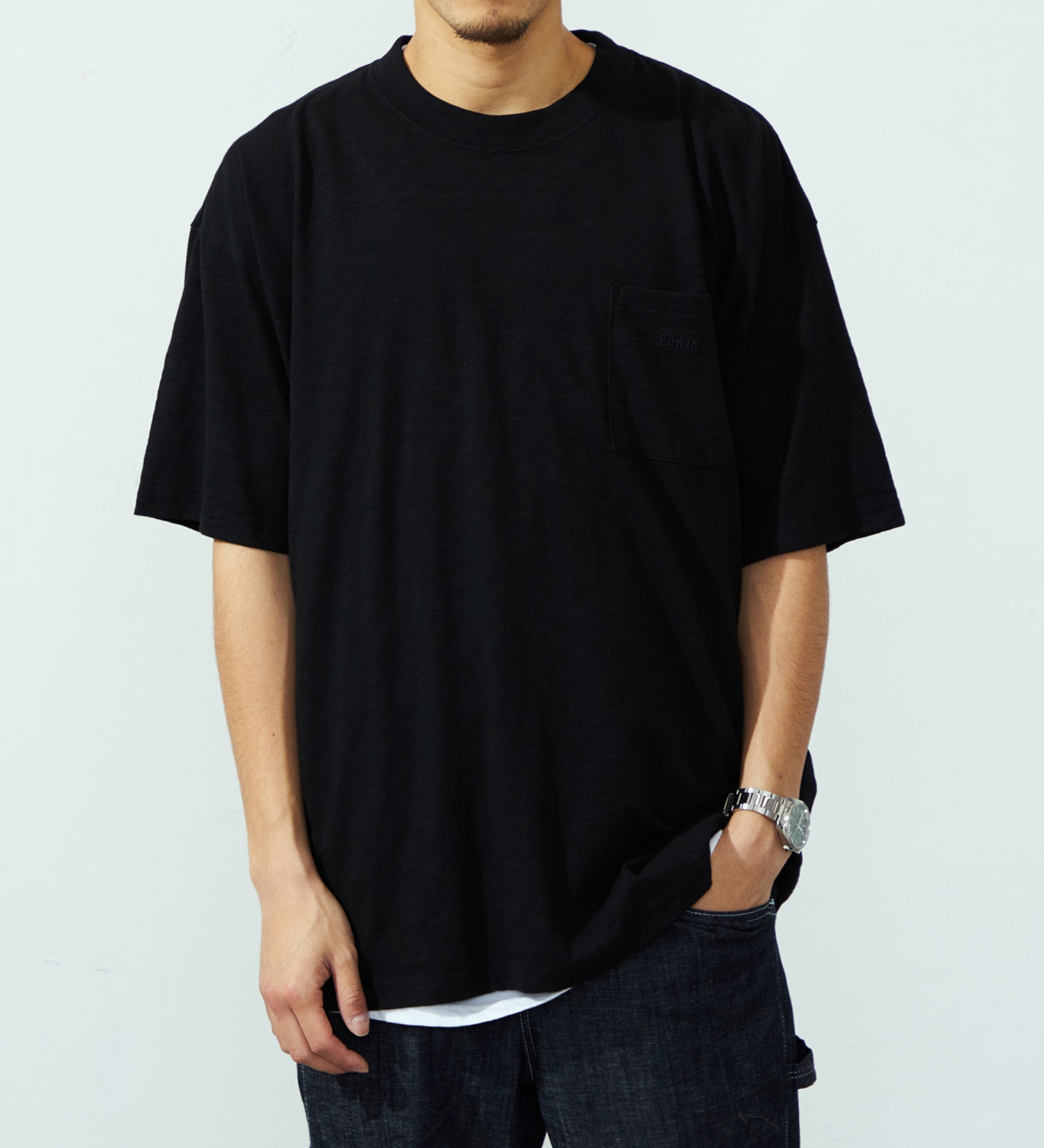 EDWIN(エドウイン)のタンクレイヤードTシャツ【アウトレット店舗・WEB限定】|トップス/Tシャツ/カットソー/メンズ|ブラック