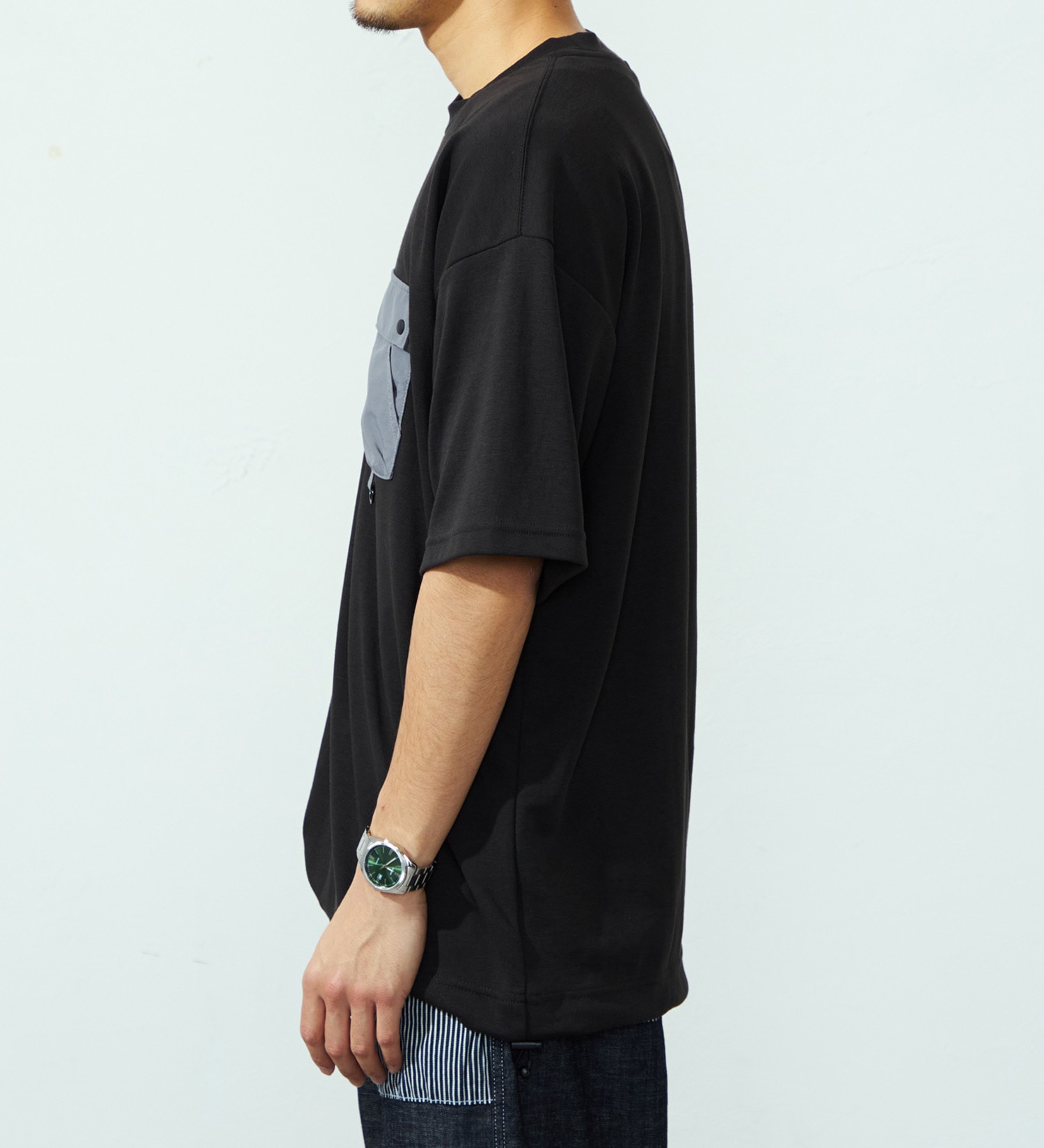 EDWIN(エドウイン)のドローストリングポケットTシャツ【アウトレット店舗・WEB限定】|トップス/Tシャツ/カットソー/メンズ|ブラック
