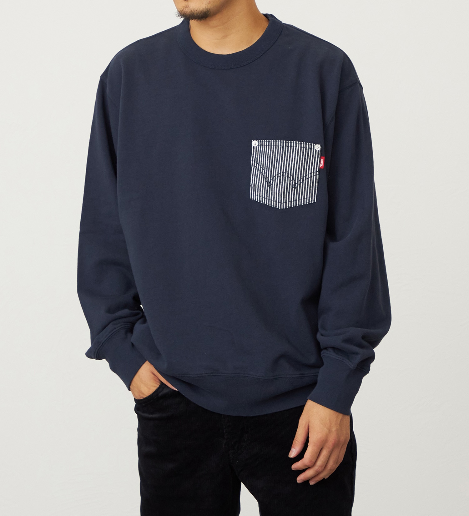 EDWIN(エドウイン)のデニムポケットスウェット【アウトレット店舗・WEB限定】|トップス/スウェット/メンズ|ネイビー