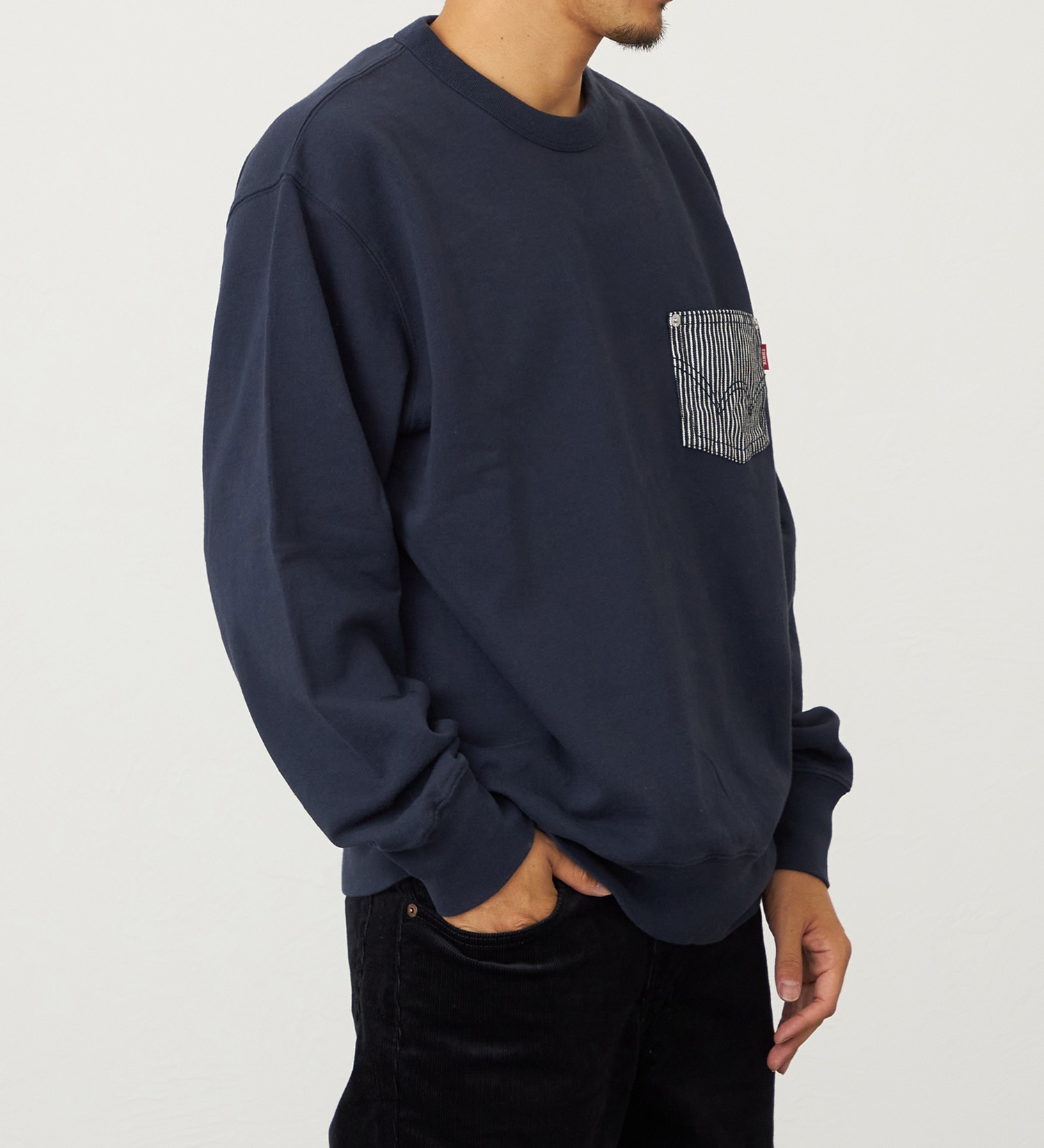EDWIN(エドウイン)のデニムポケットスウェット【アウトレット店舗・WEB限定】|トップス/スウェット/メンズ|ネイビー