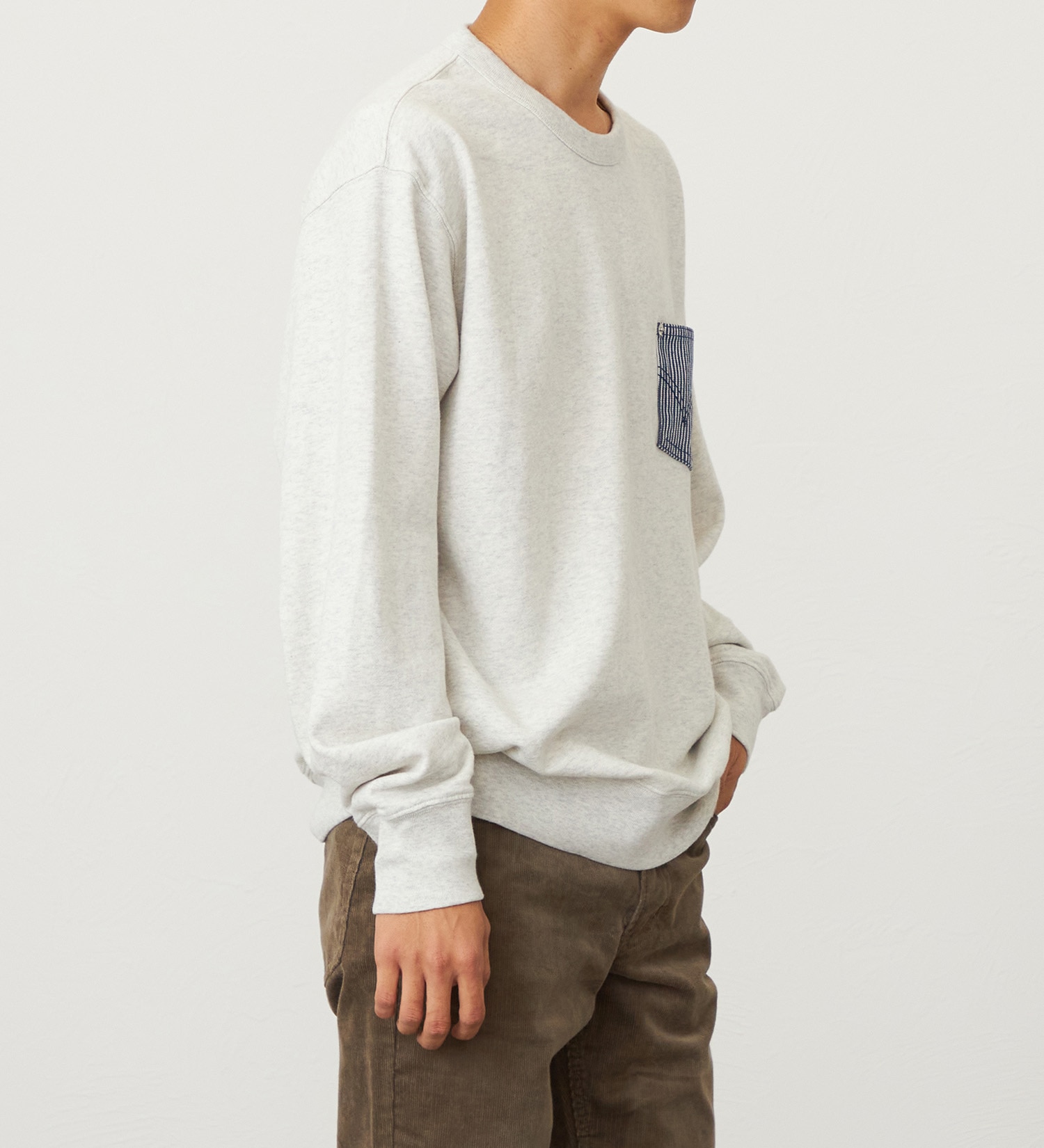 EDWIN(エドウイン)のデニムポケットスウェット【アウトレット店舗・WEB限定】|トップス/スウェット/メンズ|ライトグレー