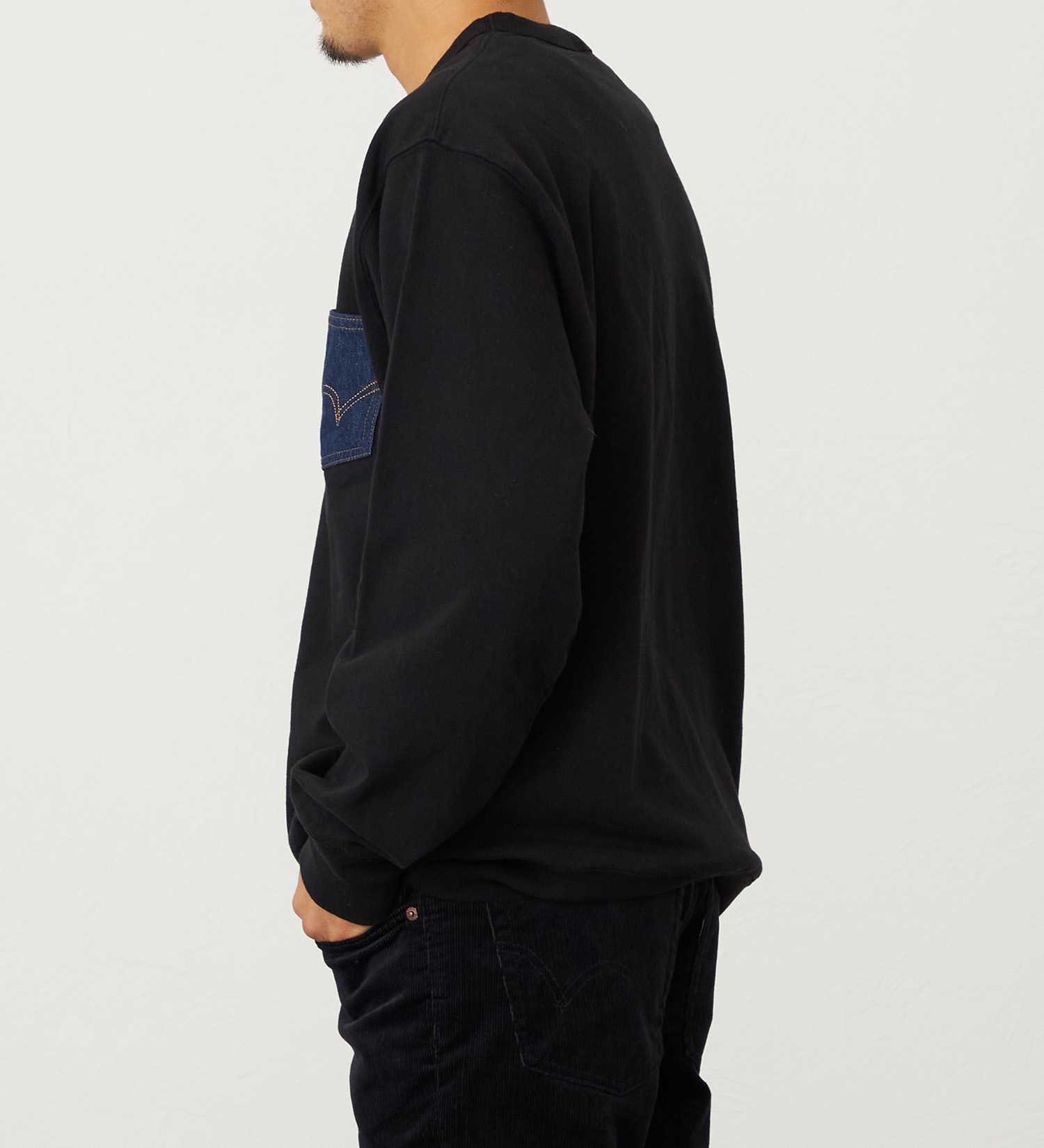 EDWIN(エドウイン)のデニムポケットスウェット【アウトレット店舗・WEB限定】|トップス/スウェット/メンズ|ブラック