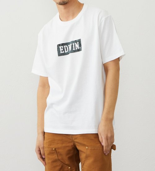 EDWIN(エドウイン)のボックスロゴプリント 半袖Tシャツ【アウトレット店舗・WEB限定商品】|トップス/Tシャツ/カットソー/メンズ|ホワイト2