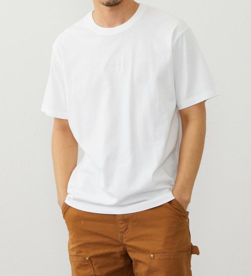 EDWIN(エドウイン)のロゴ刺繍 半袖Tシャツ【アウトレット店舗・WEB限定商品】|トップス/Tシャツ/カットソー/メンズ|ホワイト