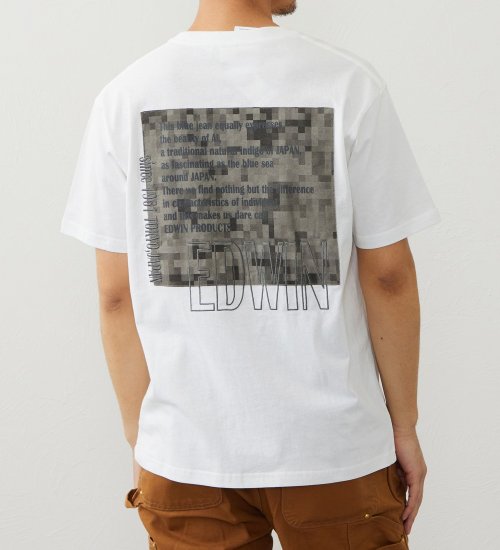 EDWIN(エドウイン)のバックプリント 半袖Tシャツ【アウトレット店舗・WEB限定商品】|トップス/Tシャツ/カットソー/メンズ|ホワイト