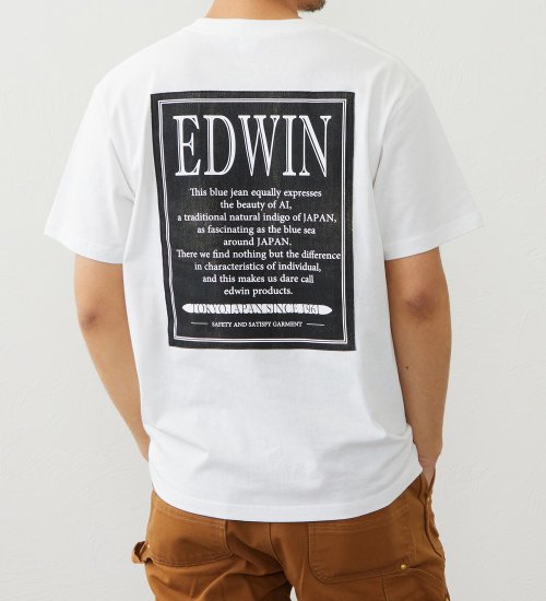 EDWIN(エドウイン)のバックプリント 半袖Tシャツ【アウトレット店舗・WEB限定商品】|トップス/Tシャツ/カットソー/メンズ|ホワイト2