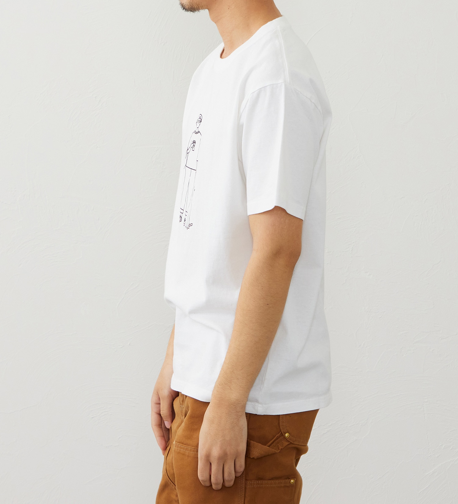 EDWIN(エドウイン)の手書き風ロゴプリント 半袖Tシャツ【アウトレット店舗・WEB限定商品】|トップス/Tシャツ/カットソー/メンズ|ホワイト