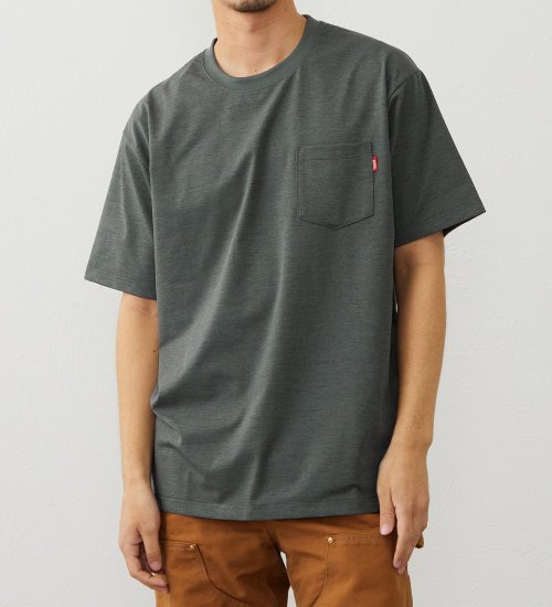 EDWIN(エドウイン)のポリエステル素材 セミビッグ半袖Tシャツ【アウトレット店舗・WEB限定商品】|トップス/Tシャツ/カットソー/メンズ|グレー