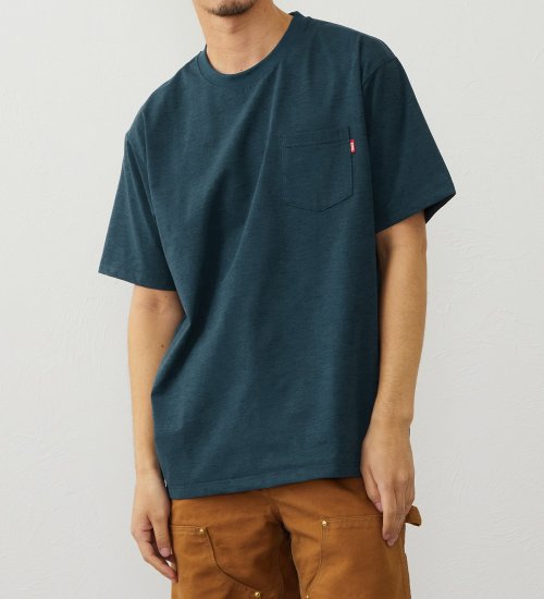 EDWIN(エドウイン)のポリエステル素材 セミビッグ半袖Tシャツ【アウトレット店舗・WEB限定商品】|トップス/Tシャツ/カットソー/メンズ|ネイビー