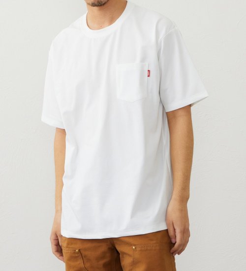 EDWIN(エドウイン)のポリエステル素材 セミビッグ半袖Tシャツ【アウトレット店舗・WEB限定商品】|トップス/Tシャツ/カットソー/メンズ|ホワイト