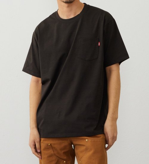 EDWIN(エドウイン)のポリエステル素材 セミビッグ半袖Tシャツ【アウトレット店舗・WEB限定商品】|トップス/Tシャツ/カットソー/メンズ|ダークグレー