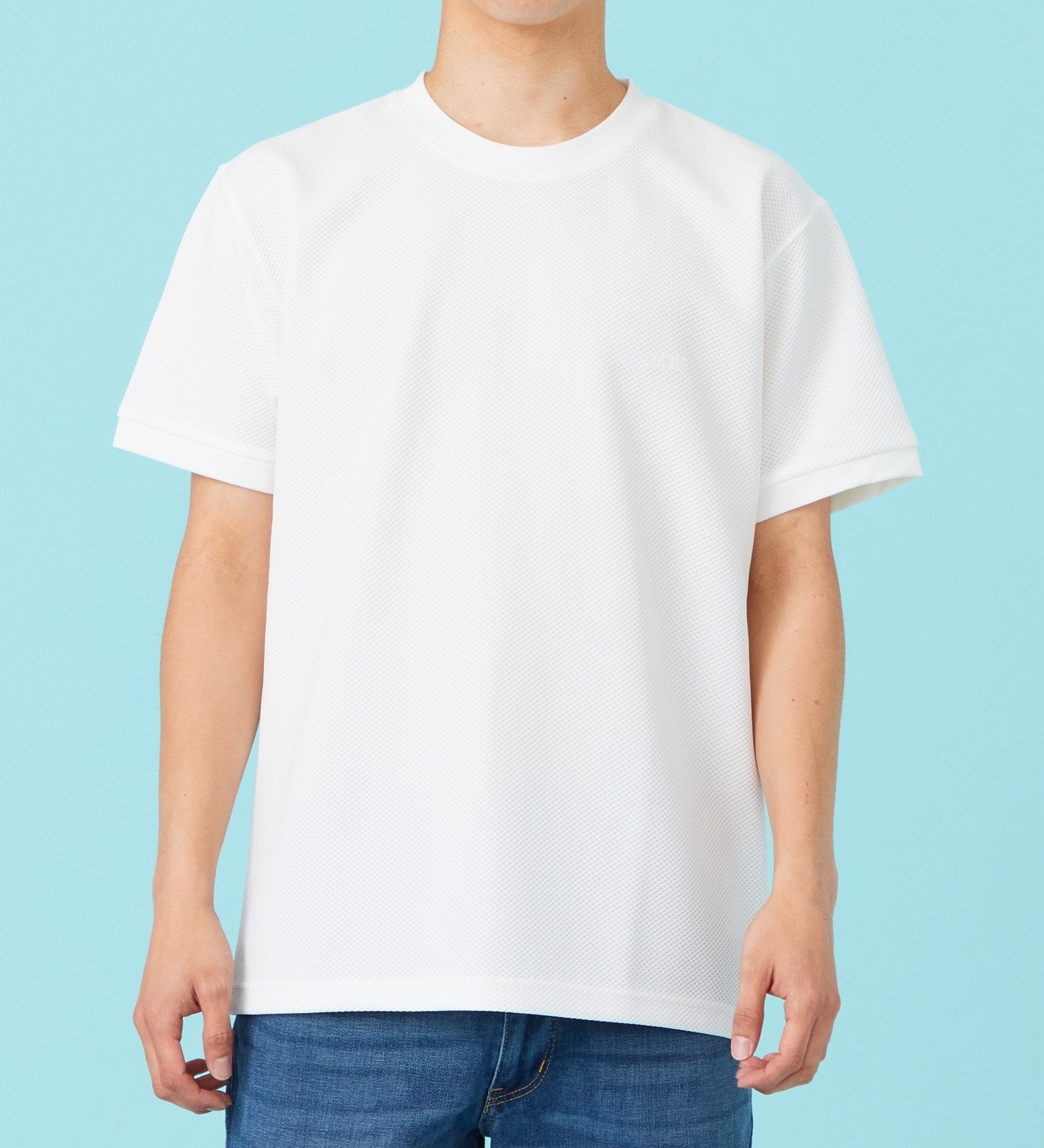 EDWIN(エドウイン)のポリエステル ワッフルTシャツ【アウトレット店舗・WEB限定商品】|トップス/Tシャツ/カットソー/メンズ|ホワイト
