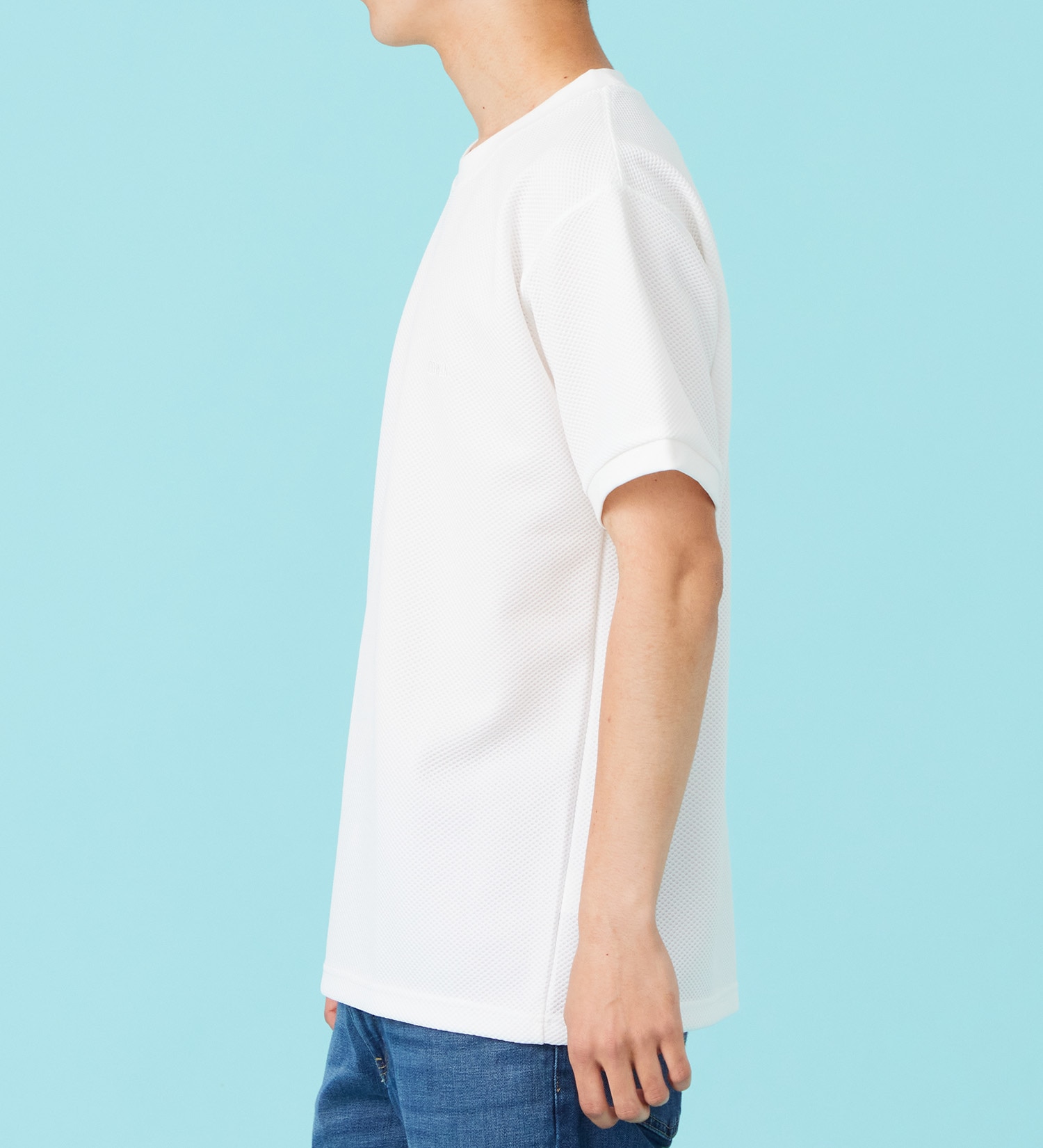 EDWIN(エドウイン)のポリエステル ワッフルTシャツ【アウトレット店舗・WEB限定商品】|トップス/Tシャツ/カットソー/メンズ|ホワイト