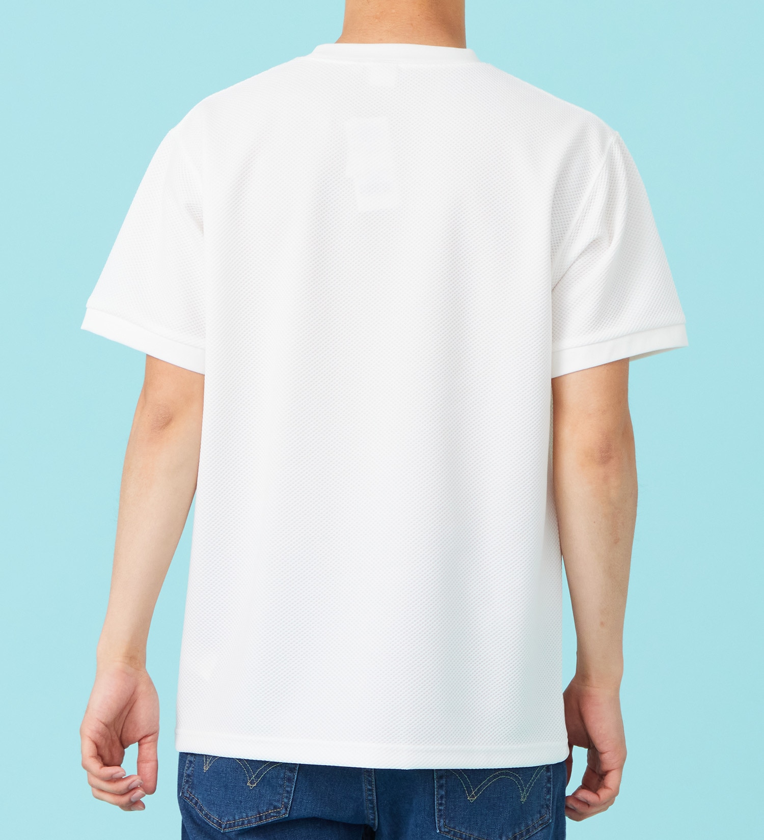 EDWIN(エドウイン)のポリエステル ワッフルTシャツ【アウトレット店舗・WEB限定商品】|トップス/Tシャツ/カットソー/メンズ|ホワイト