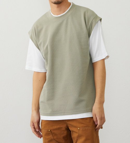 EDWIN(エドウイン)のベストレイヤードTシャツ【アウトレット店舗・WEB限定商品】|トップス/Tシャツ/カットソー/メンズ|ライトグレー