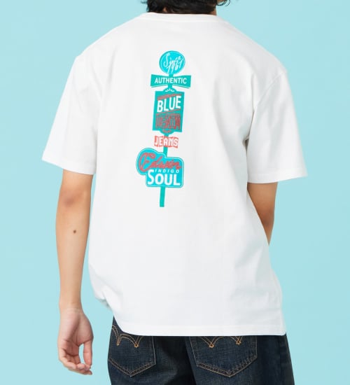 EDWIN(エドウイン)のバックプリント 半袖Tシャツ【アウトレット店舗・WEB限定商品】|トップス/Tシャツ/カットソー/メンズ|ホワイト