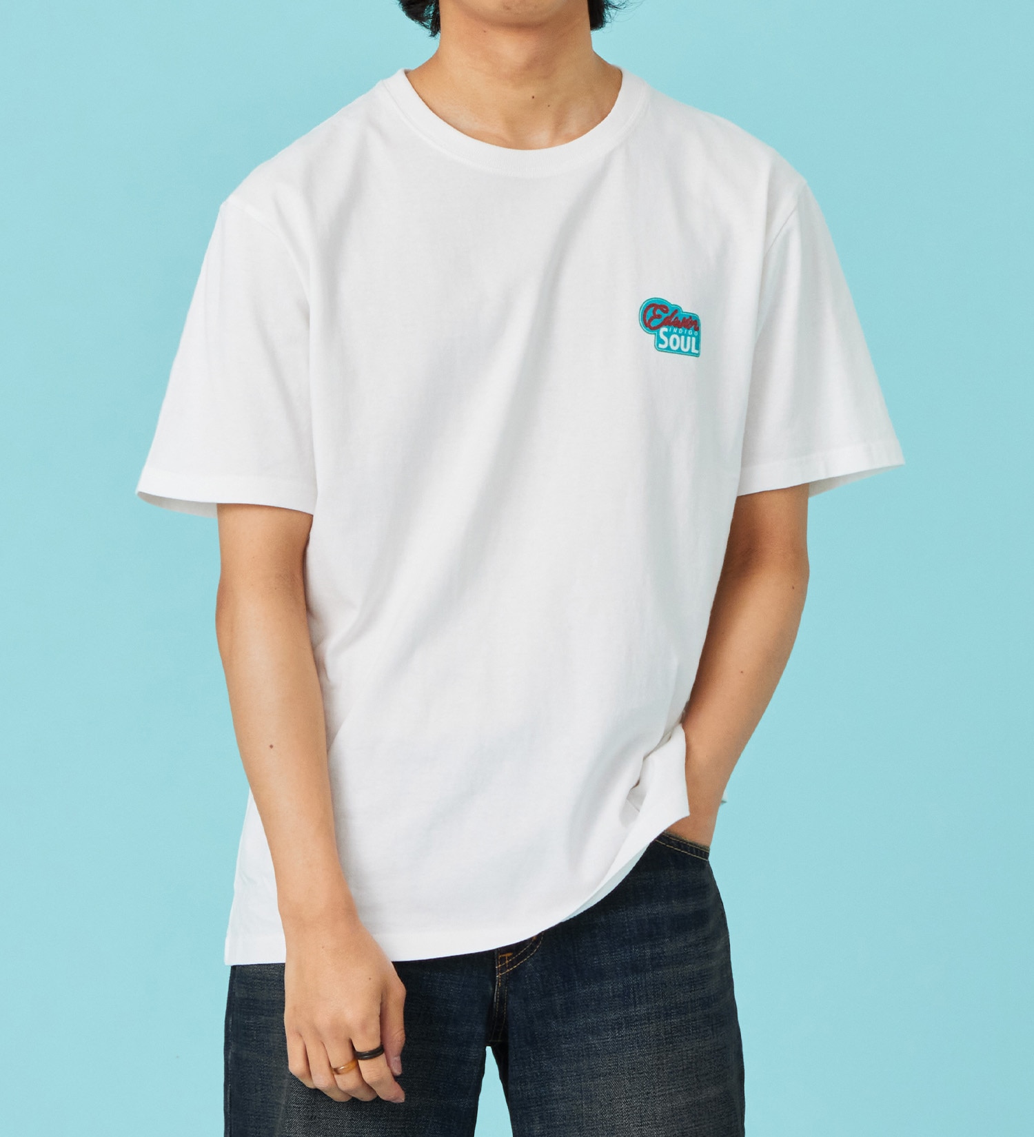 EDWIN(エドウイン)のバックプリント 半袖Tシャツ【アウトレット店舗・WEB限定商品】|トップス/Tシャツ/カットソー/メンズ|ホワイト