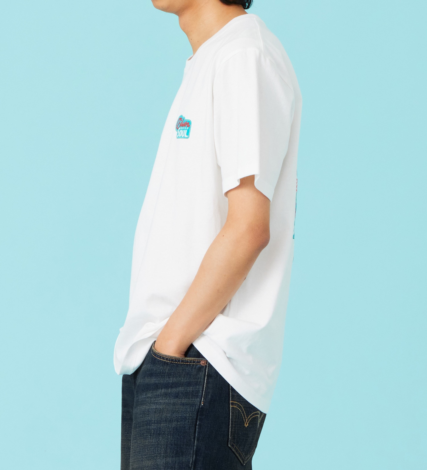 EDWIN(エドウイン)のバックプリント 半袖Tシャツ【アウトレット店舗・WEB限定商品】|トップス/Tシャツ/カットソー/メンズ|ホワイト