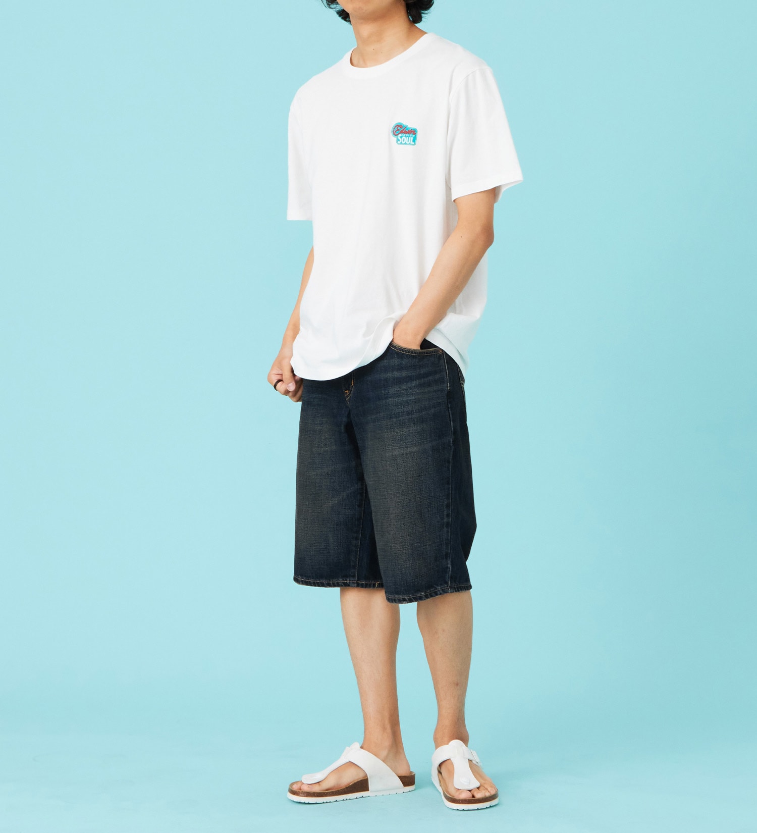 EDWIN(エドウイン)のバックプリント 半袖Tシャツ【アウトレット店舗・WEB限定商品】|トップス/Tシャツ/カットソー/メンズ|ホワイト