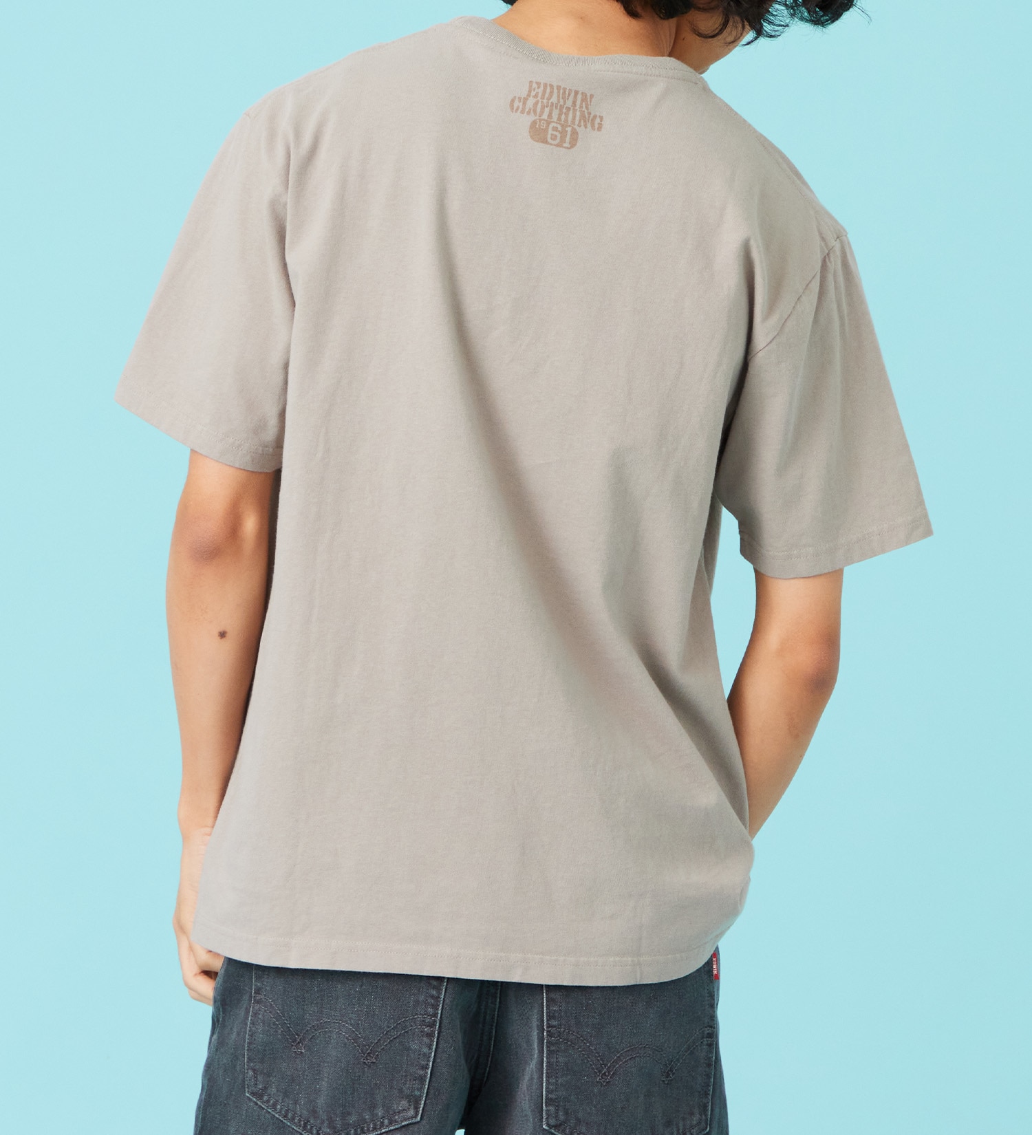 EDWIN(エドウイン)の刺繍 半袖Tシャツ【アウトレット店舗・WEB限定商品】|トップス/Tシャツ/カットソー/メンズ|グレー