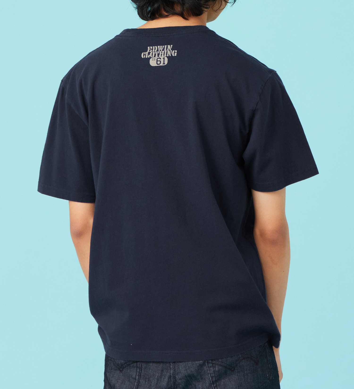 EDWIN(エドウイン)の刺繍 半袖Tシャツ【アウトレット店舗・WEB限定商品】|トップス/Tシャツ/カットソー/メンズ|ネイビー