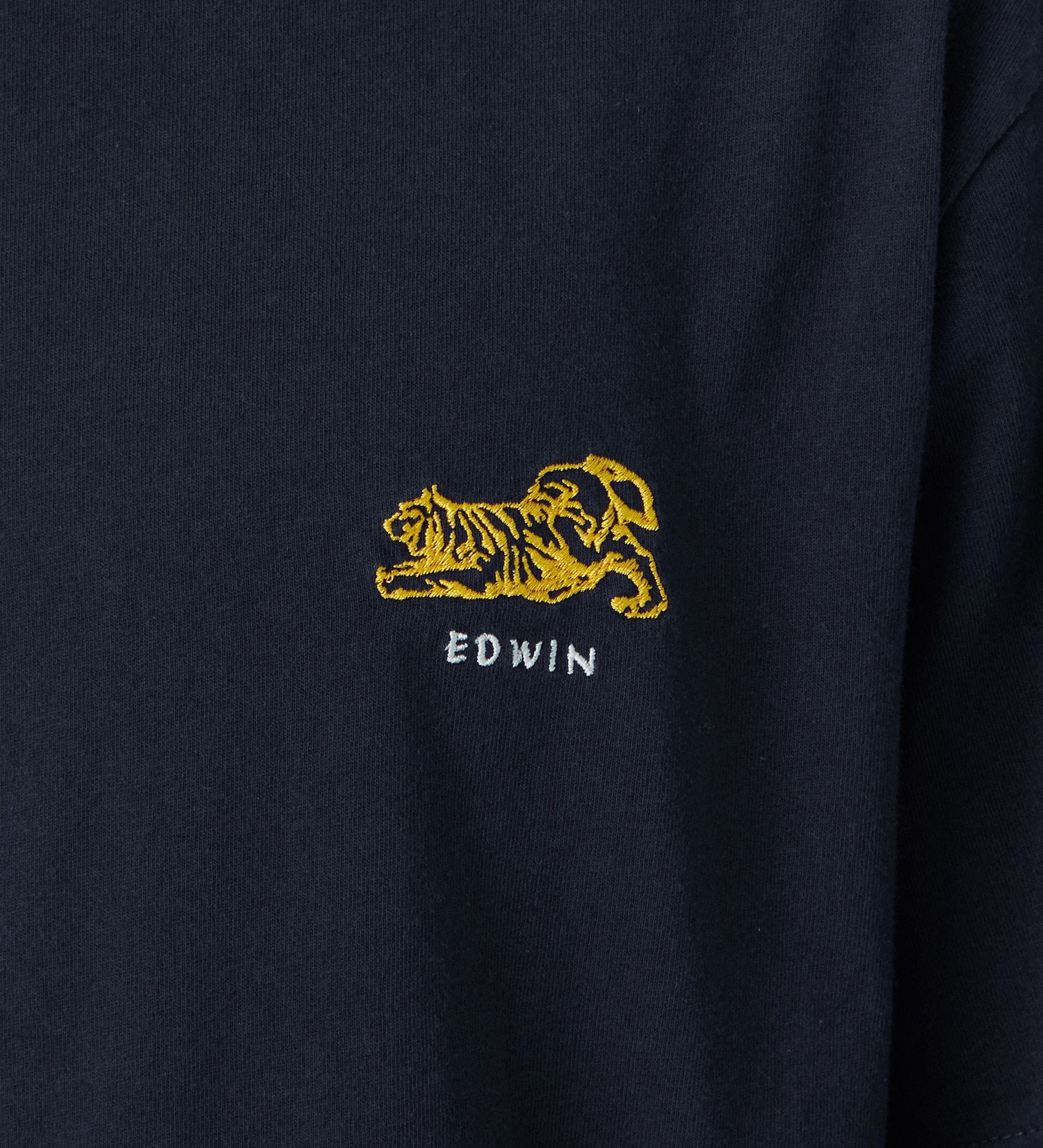 EDWIN(エドウイン)の刺繍 半袖Tシャツ【アウトレット店舗・WEB限定商品】|トップス/Tシャツ/カットソー/メンズ|ネイビー