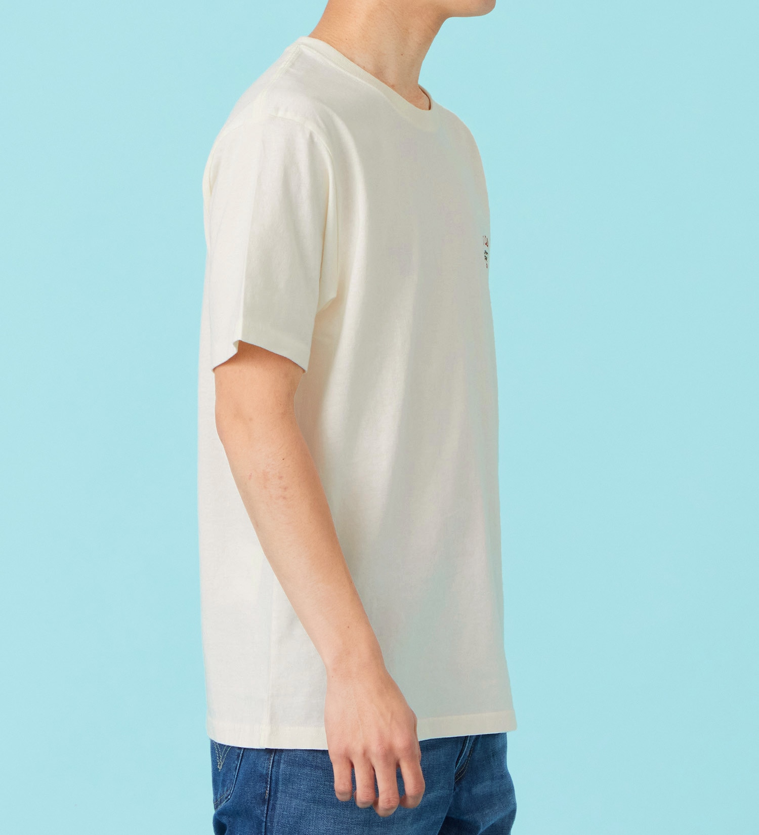 EDWIN(エドウイン)の刺繍 半袖Tシャツ【アウトレット店舗・WEB限定商品】|トップス/Tシャツ/カットソー/メンズ|アイボリー