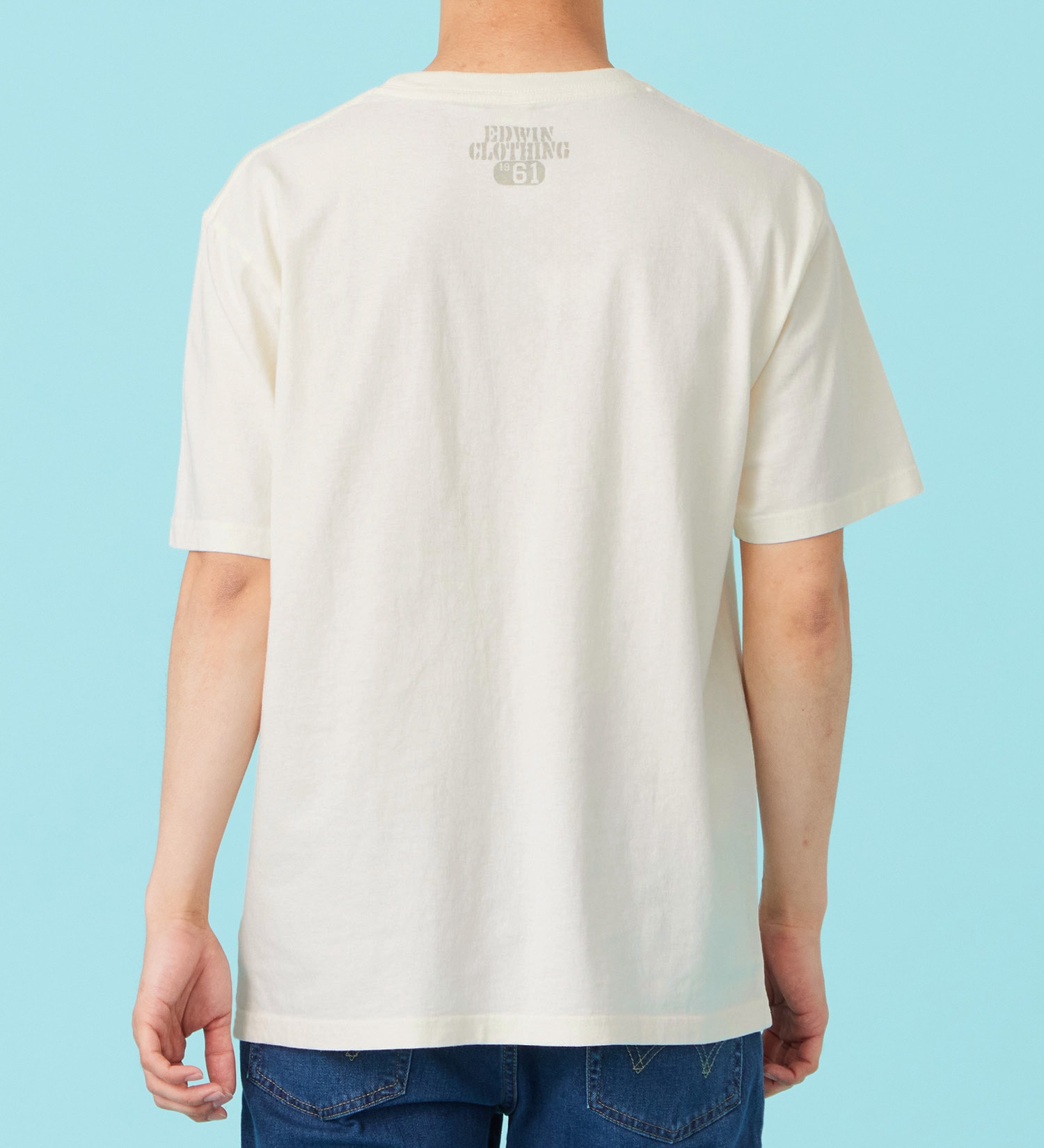 EDWIN(エドウイン)の刺繍 半袖Tシャツ【アウトレット店舗・WEB限定商品】|トップス/Tシャツ/カットソー/メンズ|アイボリー