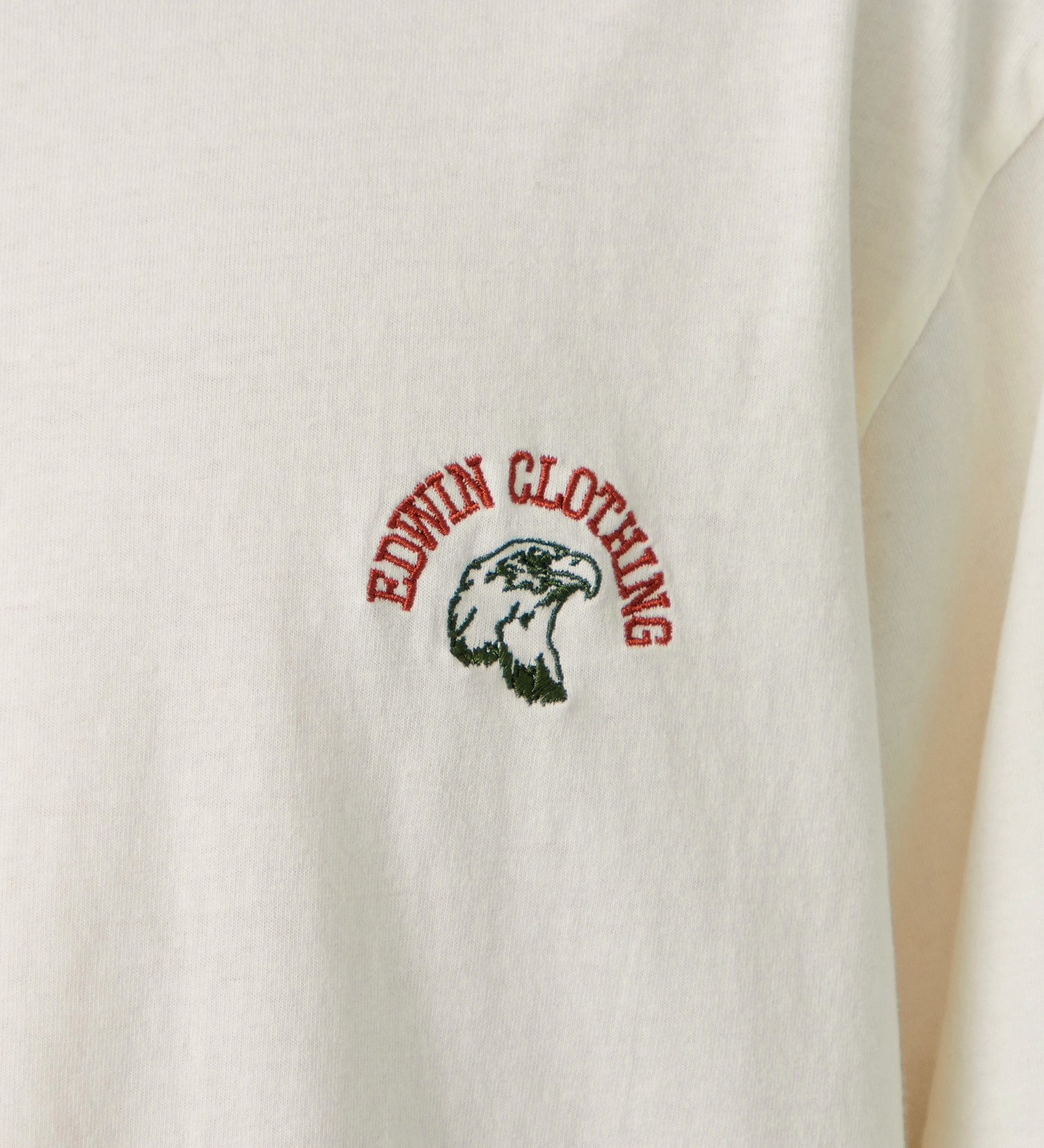 EDWIN(エドウイン)の刺繍 半袖Tシャツ【アウトレット店舗・WEB限定商品】|トップス/Tシャツ/カットソー/メンズ|アイボリー
