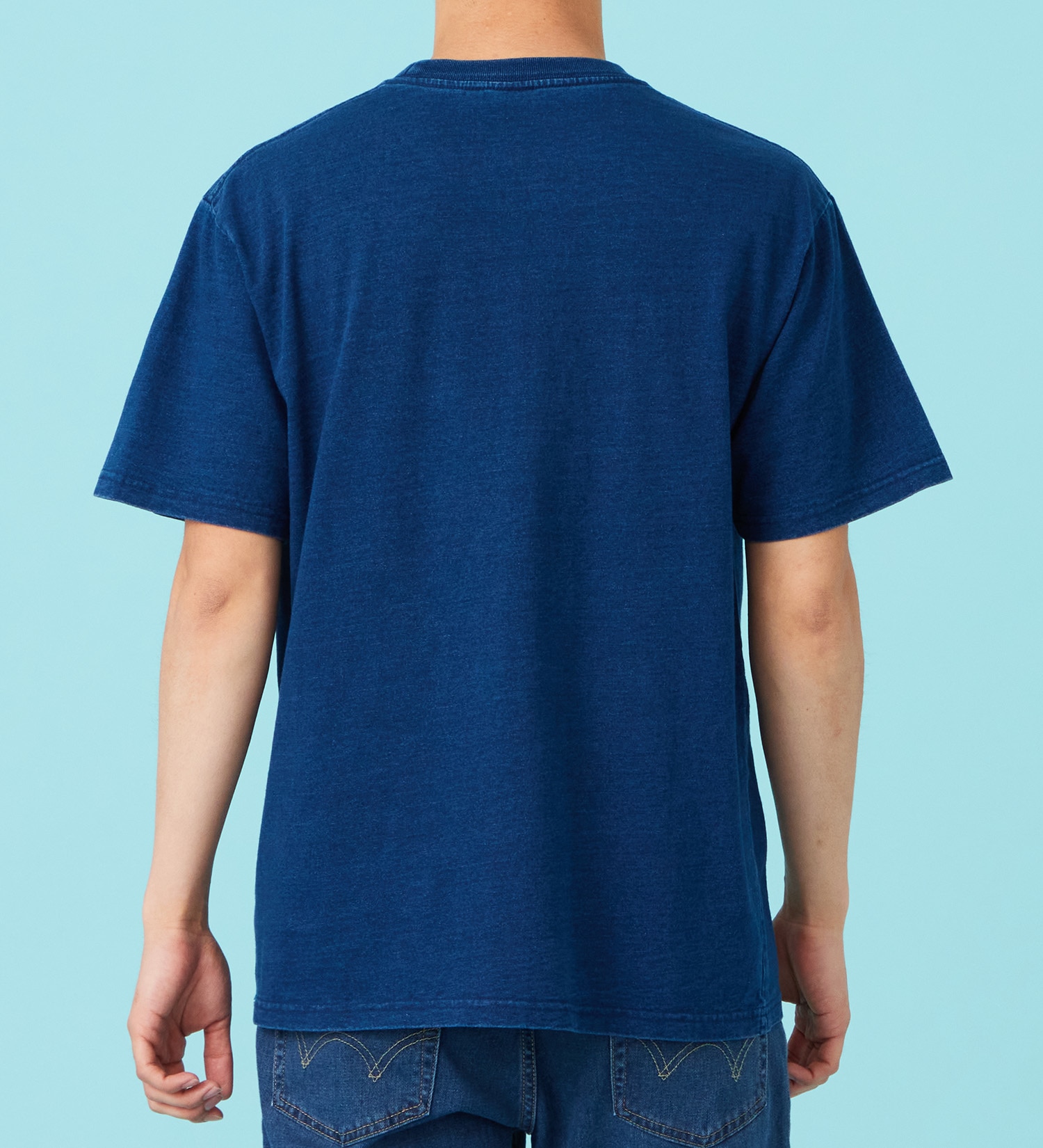 EDWIN(エドウイン)のインディゴ 半袖Tシャツ【アウトレット店舗・WEB限定商品】|トップス/Tシャツ/カットソー/メンズ|中色ブルー