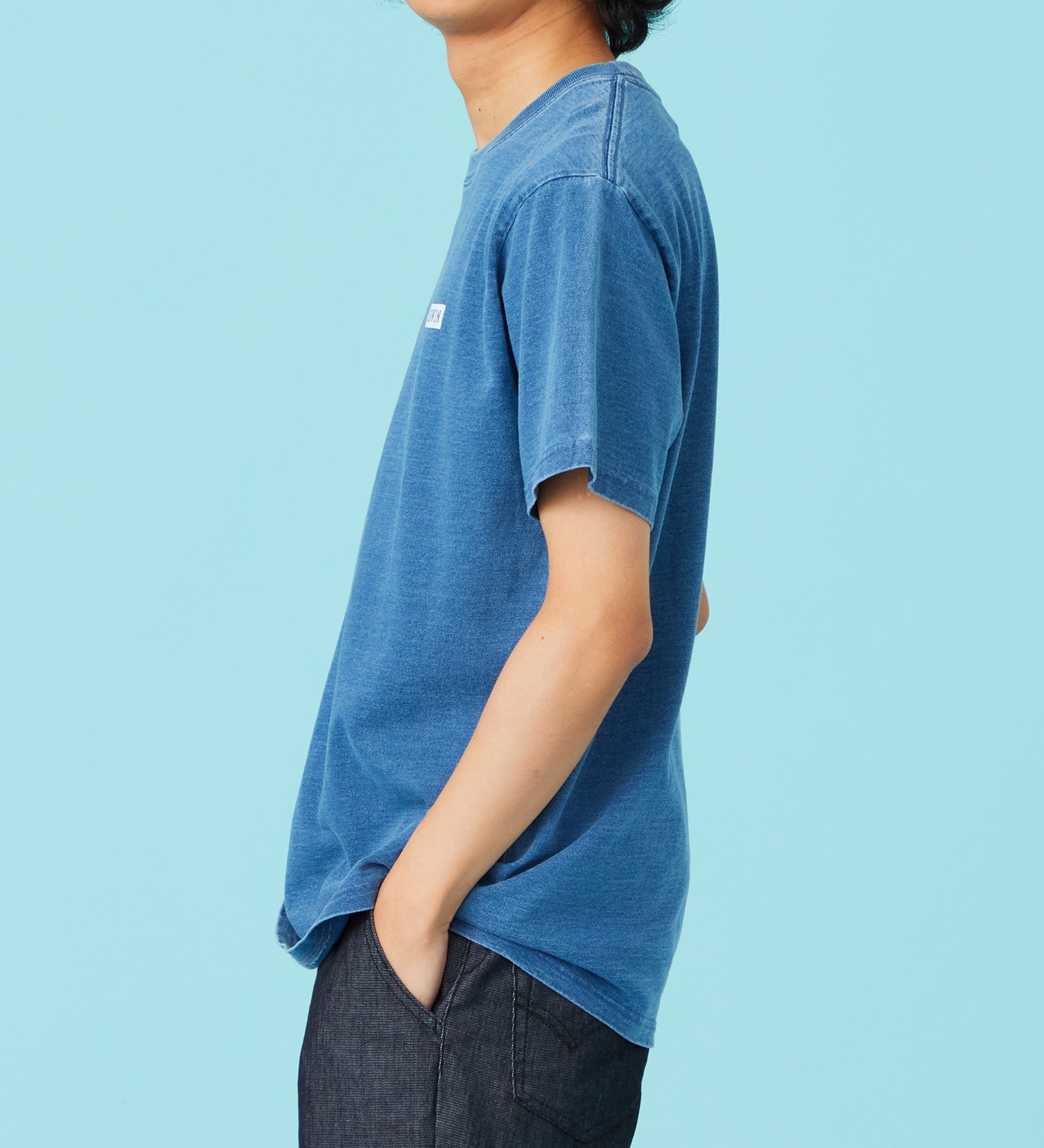 EDWIN(エドウイン)のインディゴ 半袖Tシャツ【アウトレット店舗・WEB限定商品】|トップス/Tシャツ/カットソー/メンズ|淡色ブルー