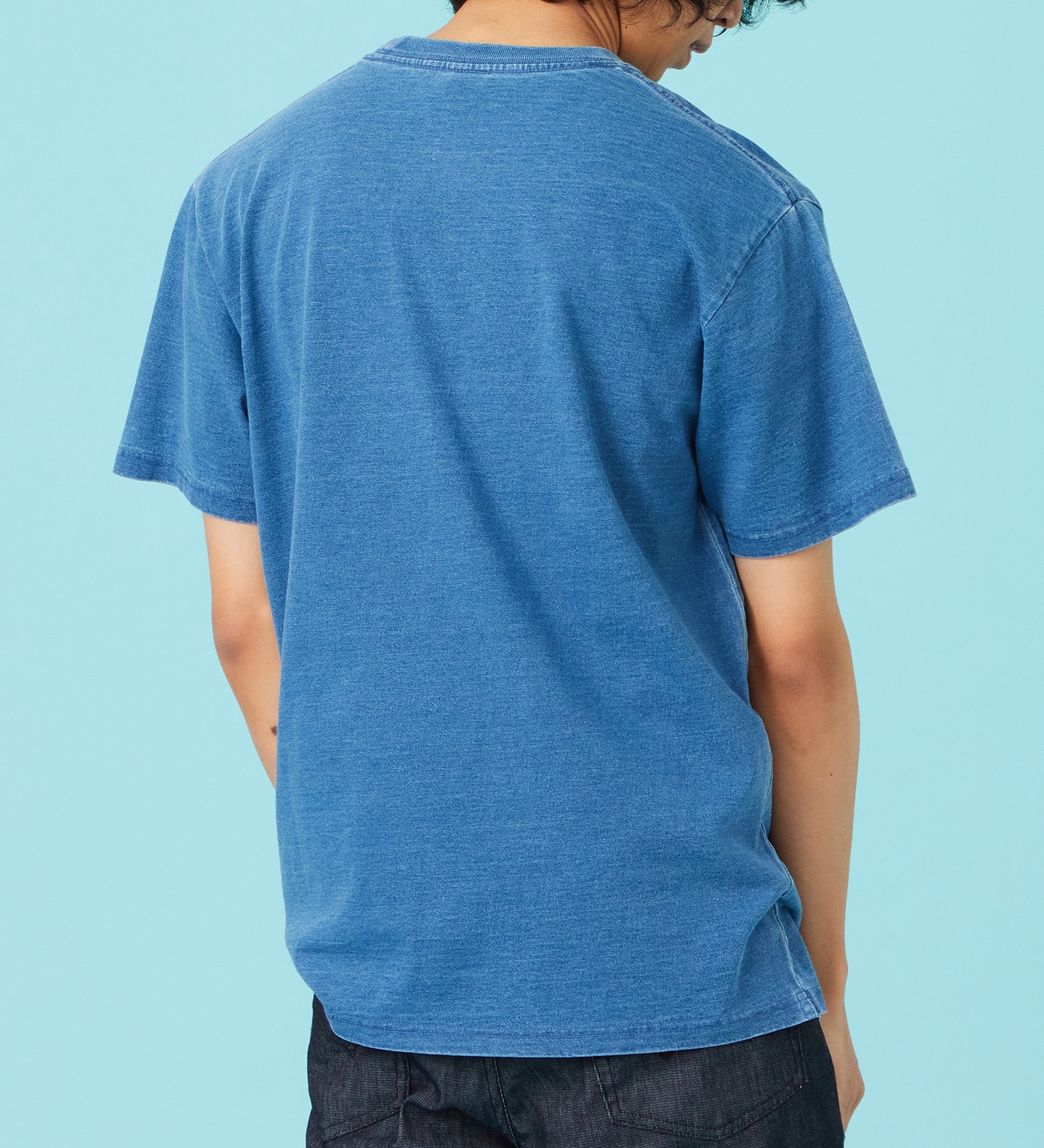 EDWIN(エドウイン)のインディゴ 半袖Tシャツ【アウトレット店舗・WEB限定商品】|トップス/Tシャツ/カットソー/メンズ|淡色ブルー