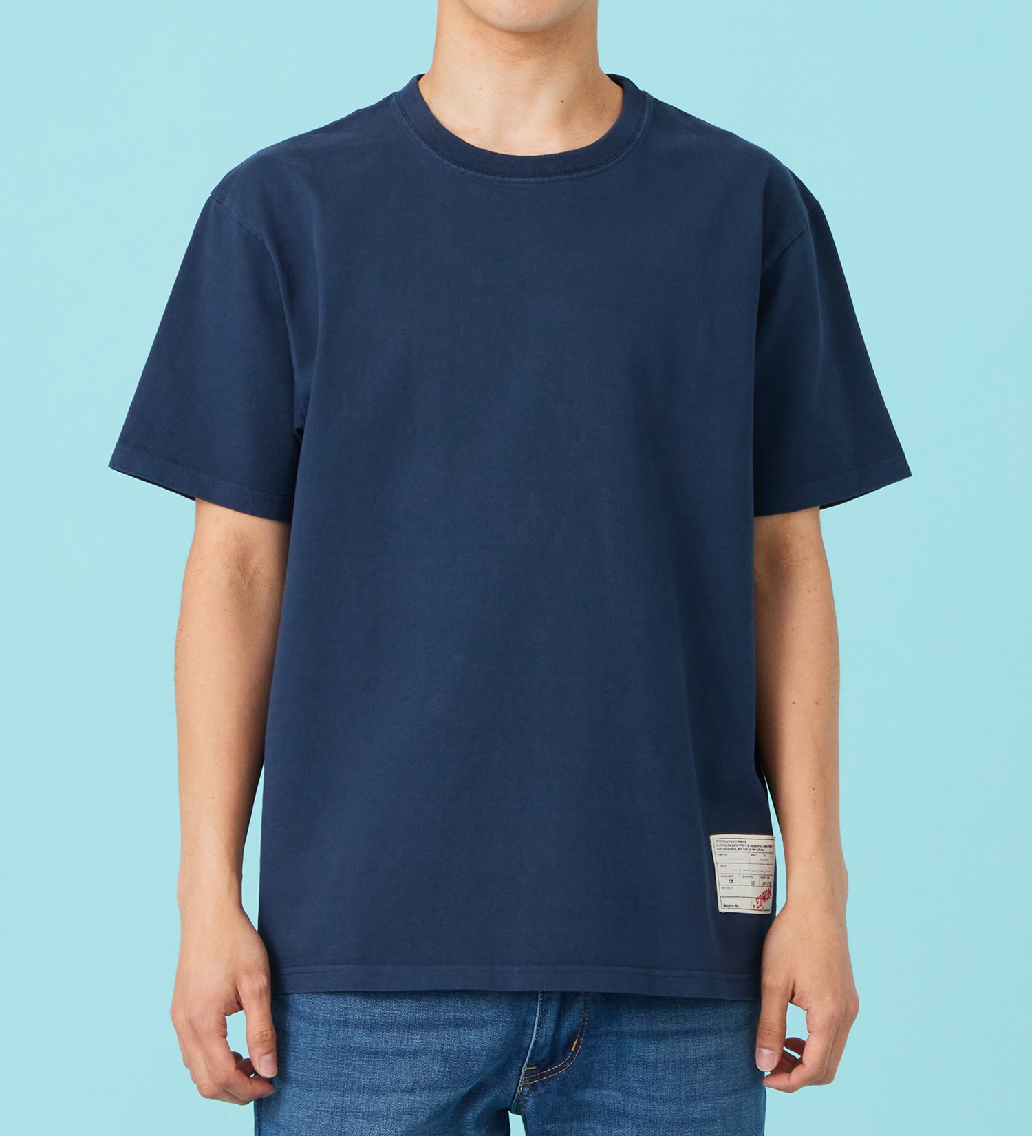 EDWIN(エドウイン)のパッチ 半袖Tシャツ【アウトレット店舗・WEB限定商品】|トップス/Tシャツ/カットソー/メンズ|ネイビー