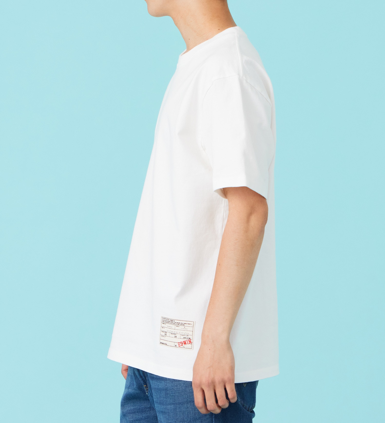 EDWIN(エドウイン)のパッチ 半袖Tシャツ【アウトレット店舗・WEB限定商品】|トップス/Tシャツ/カットソー/メンズ|ホワイト