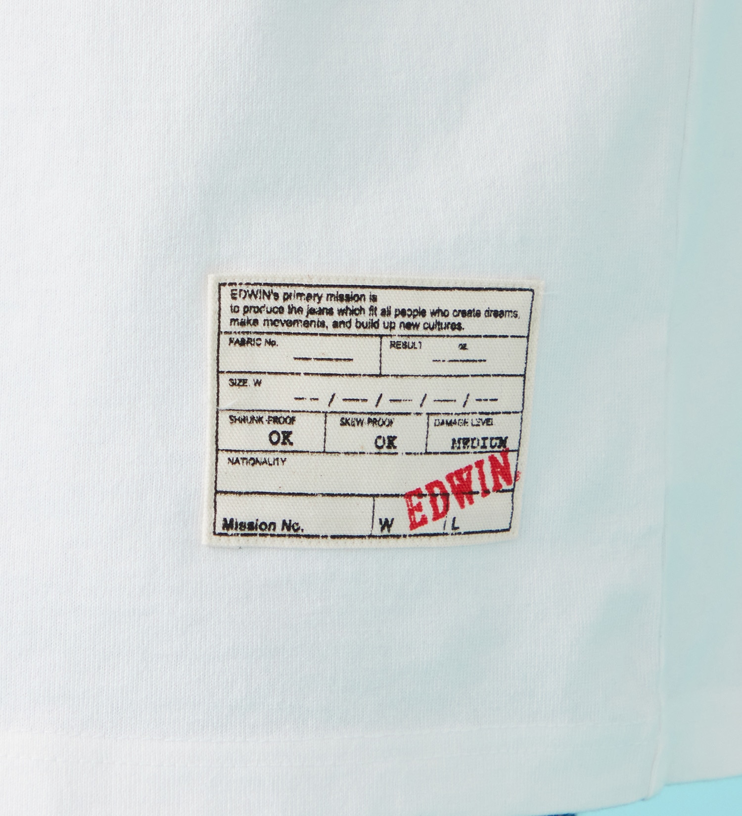 EDWIN(エドウイン)のパッチ 半袖Tシャツ【アウトレット店舗・WEB限定商品】|トップス/Tシャツ/カットソー/メンズ|ホワイト