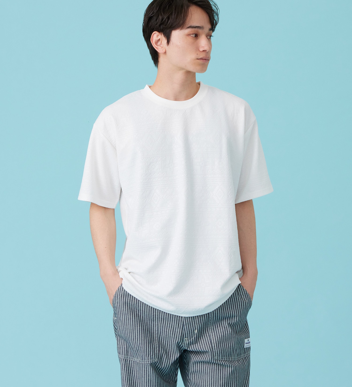 EDWIN(エドウイン)のネイティブプリントTシャツ【アウトレット店舗・WEB限定商品】|トップス/Tシャツ/カットソー/メンズ|ホワイト