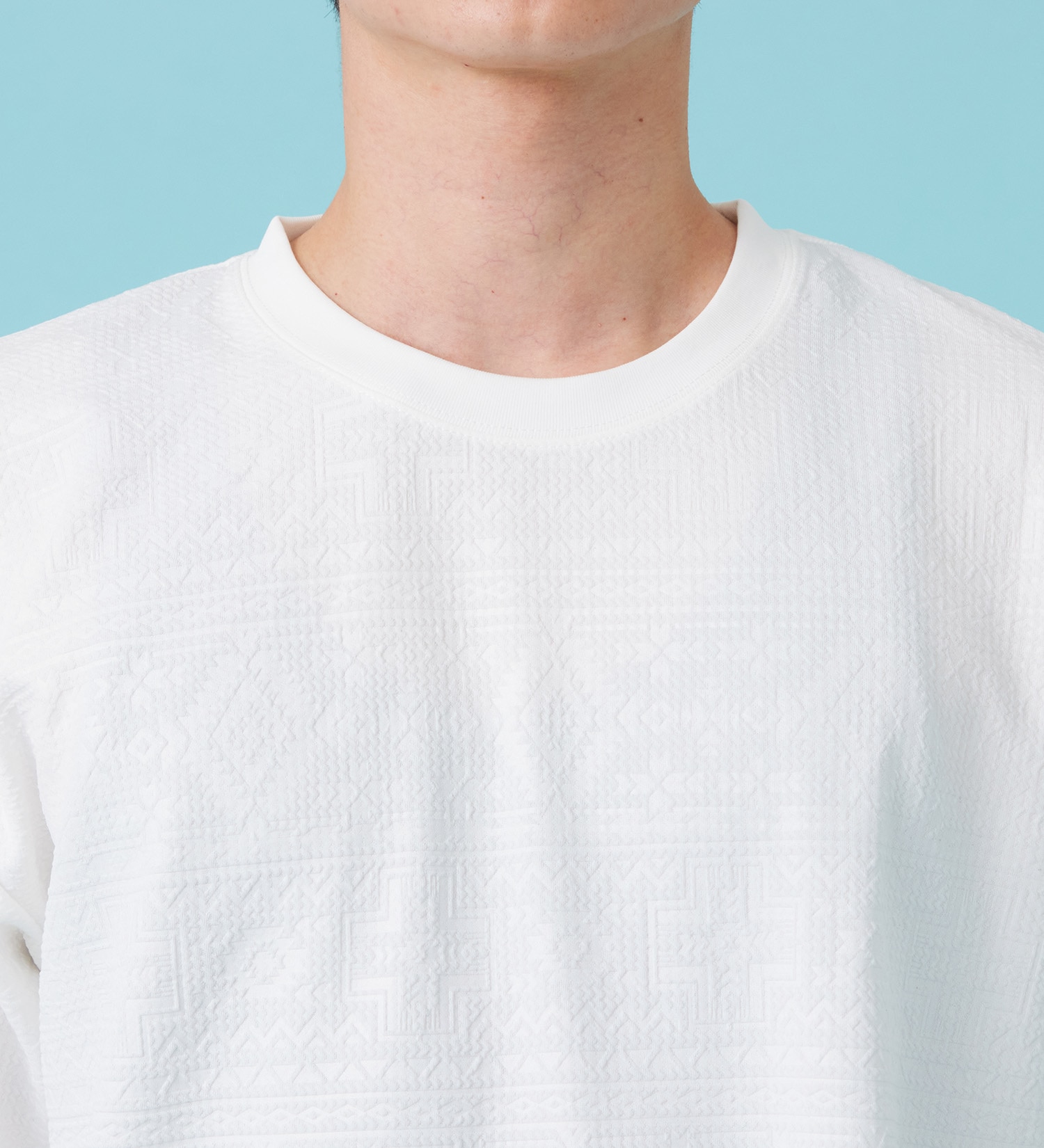 EDWIN(エドウイン)のネイティブプリントTシャツ【アウトレット店舗・WEB限定商品】|トップス/Tシャツ/カットソー/メンズ|ホワイト