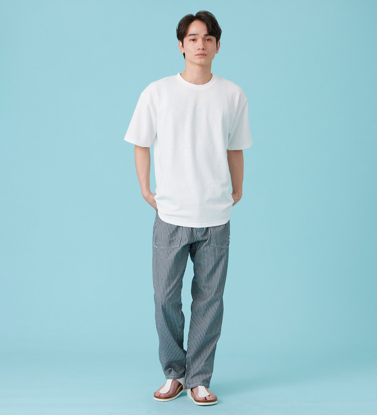 EDWIN(エドウイン)のネイティブプリントTシャツ【アウトレット店舗・WEB限定商品】|トップス/Tシャツ/カットソー/メンズ|ホワイト