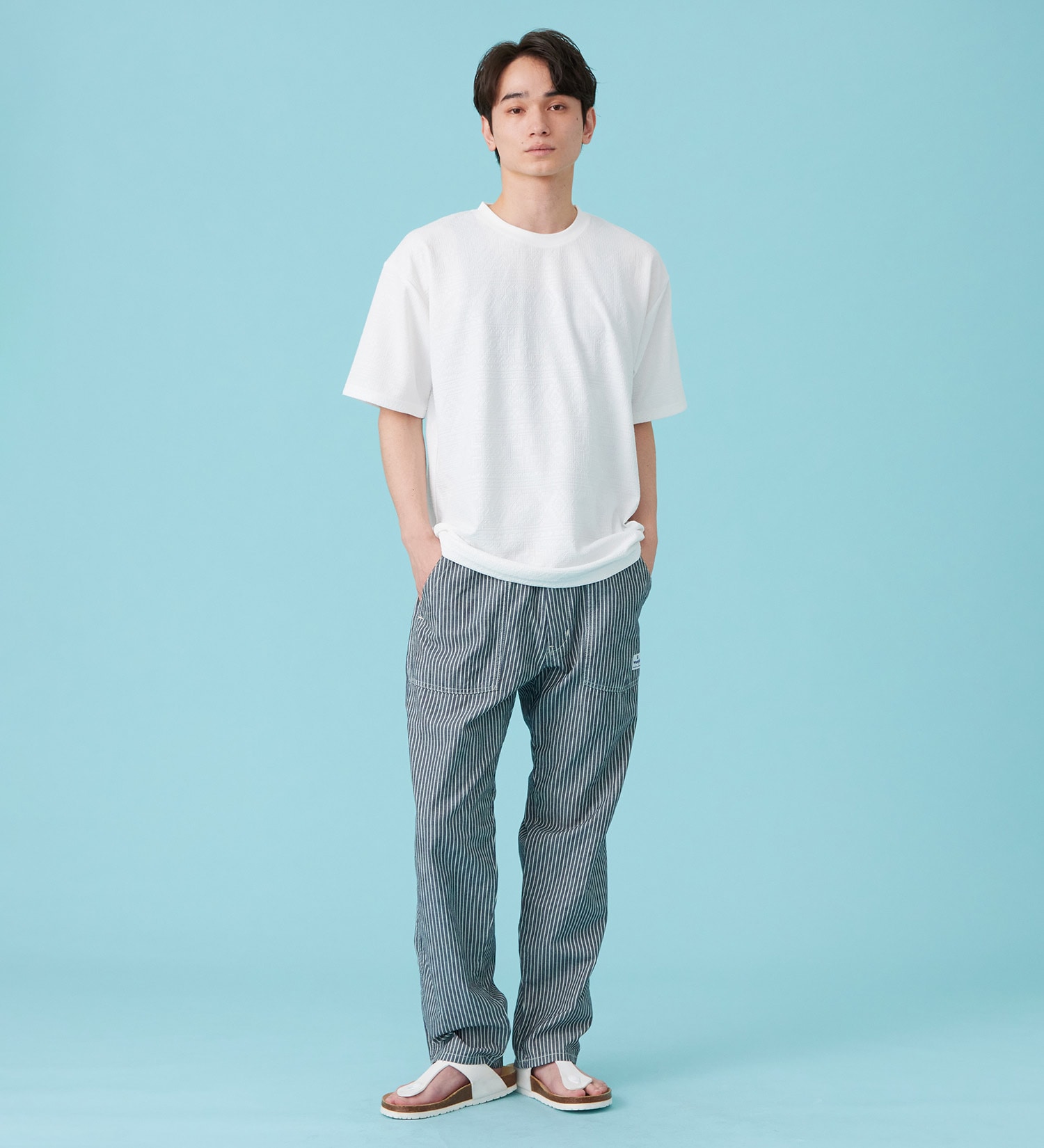 EDWIN(エドウイン)のネイティブプリントTシャツ【アウトレット店舗・WEB限定商品】|トップス/Tシャツ/カットソー/メンズ|ホワイト
