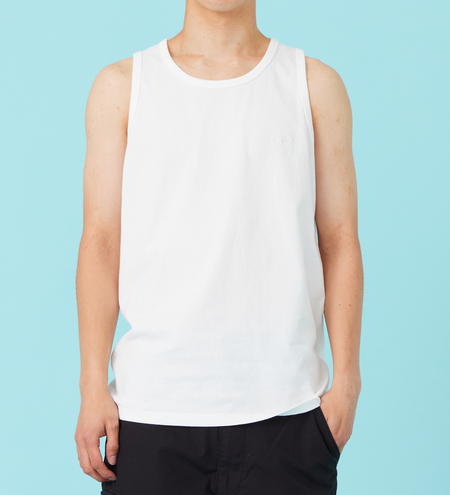 EDWIN(エドウイン)のタンクトップ【アウトレット店舗・WEB限定商品】|トップス/タンクトップ/メンズ|ホワイト