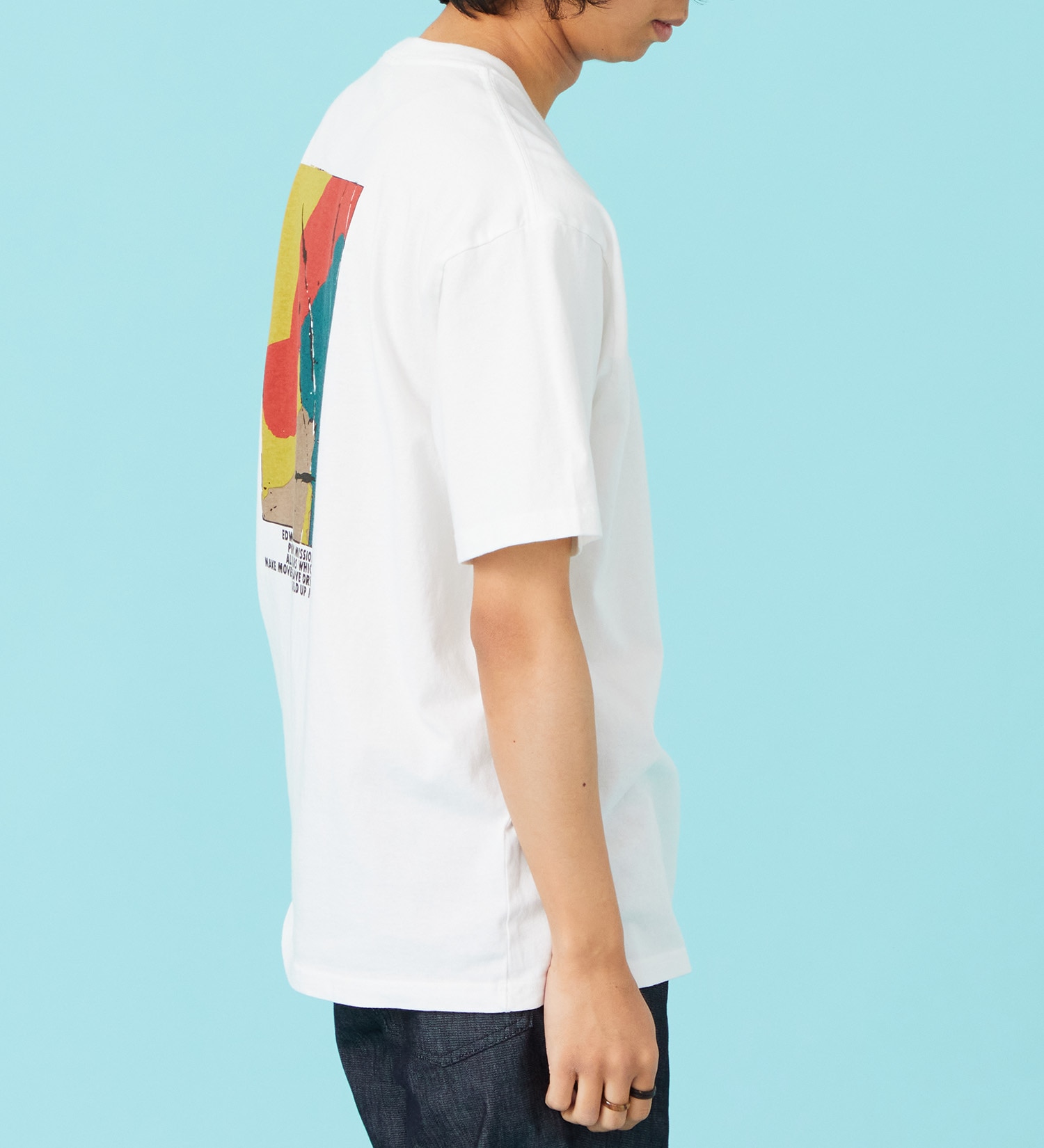 EDWIN(エドウイン)のプリントアートTシャツ【アウトレット店舗・WEB限定商品】|トップス/Tシャツ/カットソー/メンズ|ホワイト2