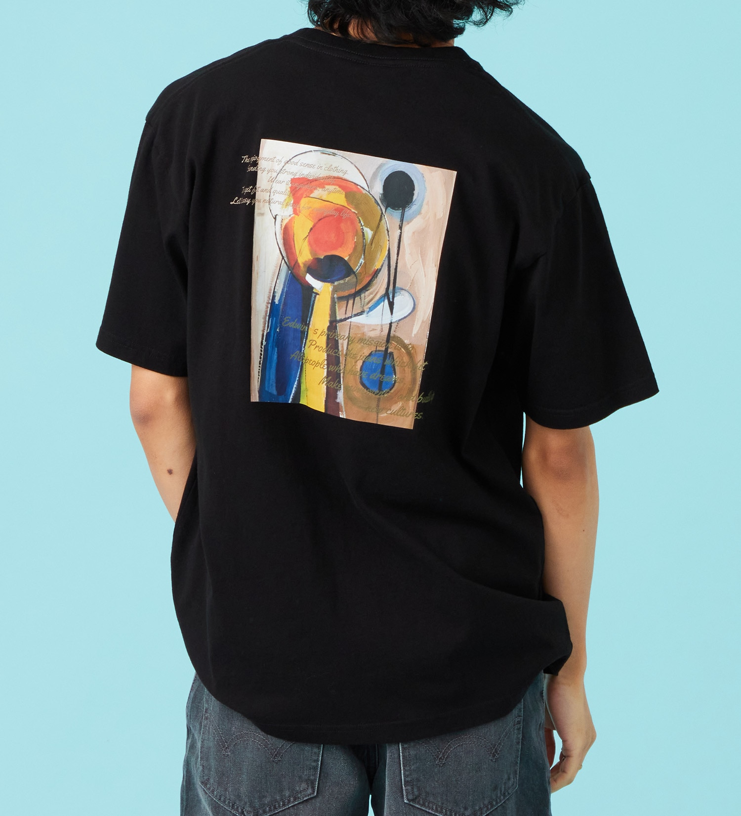 EDWIN(エドウイン)のプリントアートTシャツ【アウトレット店舗・WEB限定商品】|トップス/Tシャツ/カットソー/メンズ|ブラック