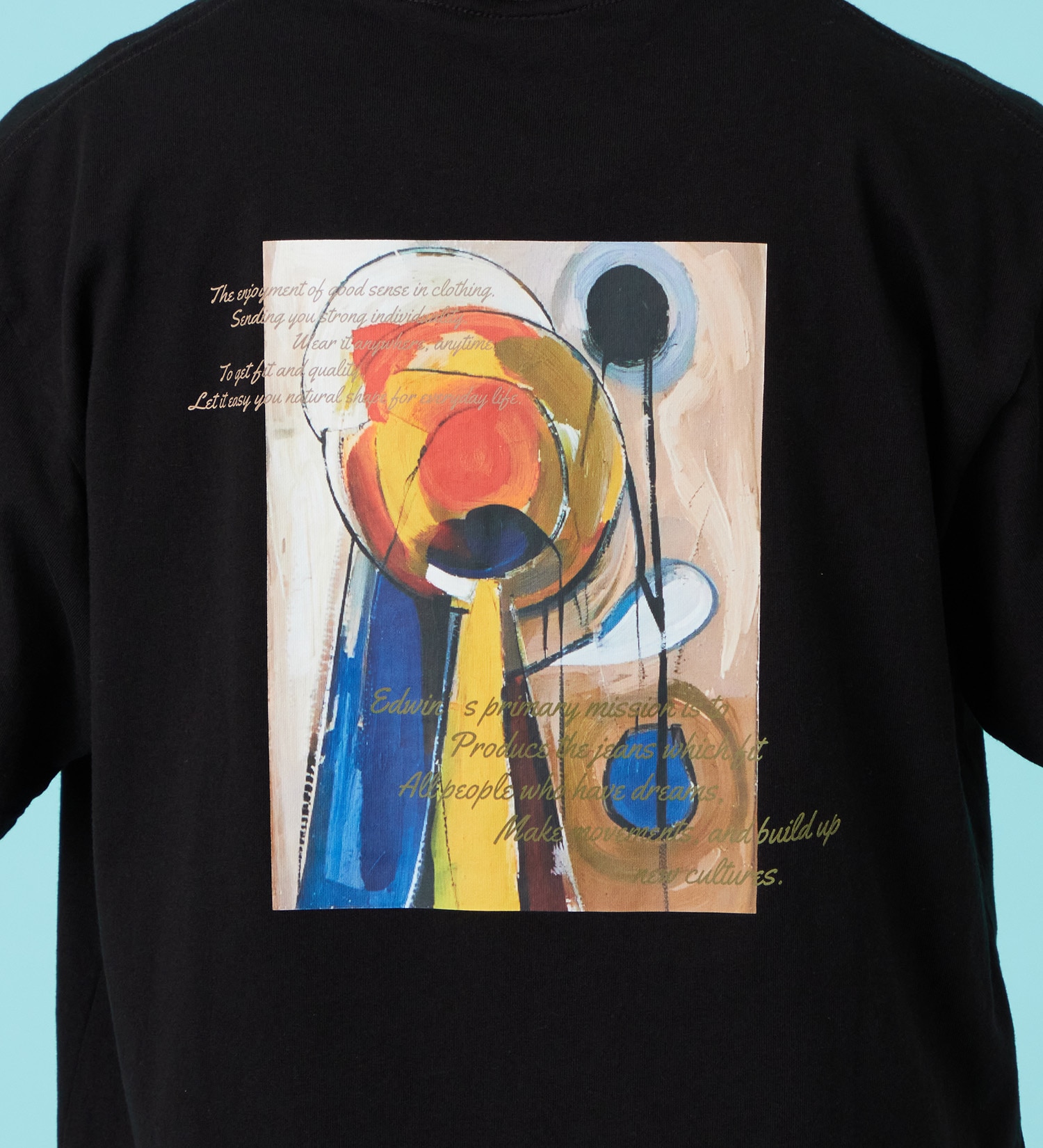 EDWIN(エドウイン)のプリントアートTシャツ【アウトレット店舗・WEB限定商品】|トップス/Tシャツ/カットソー/メンズ|ブラック